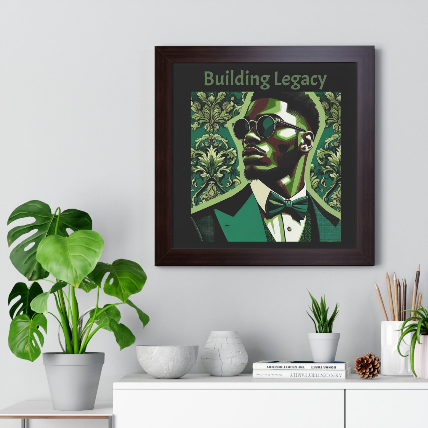 Stylish Framed Horizontal Poster, Wall Art Decor, Gift for Him, Modern Living Room Art, Masculine Artwork - Building Legacy