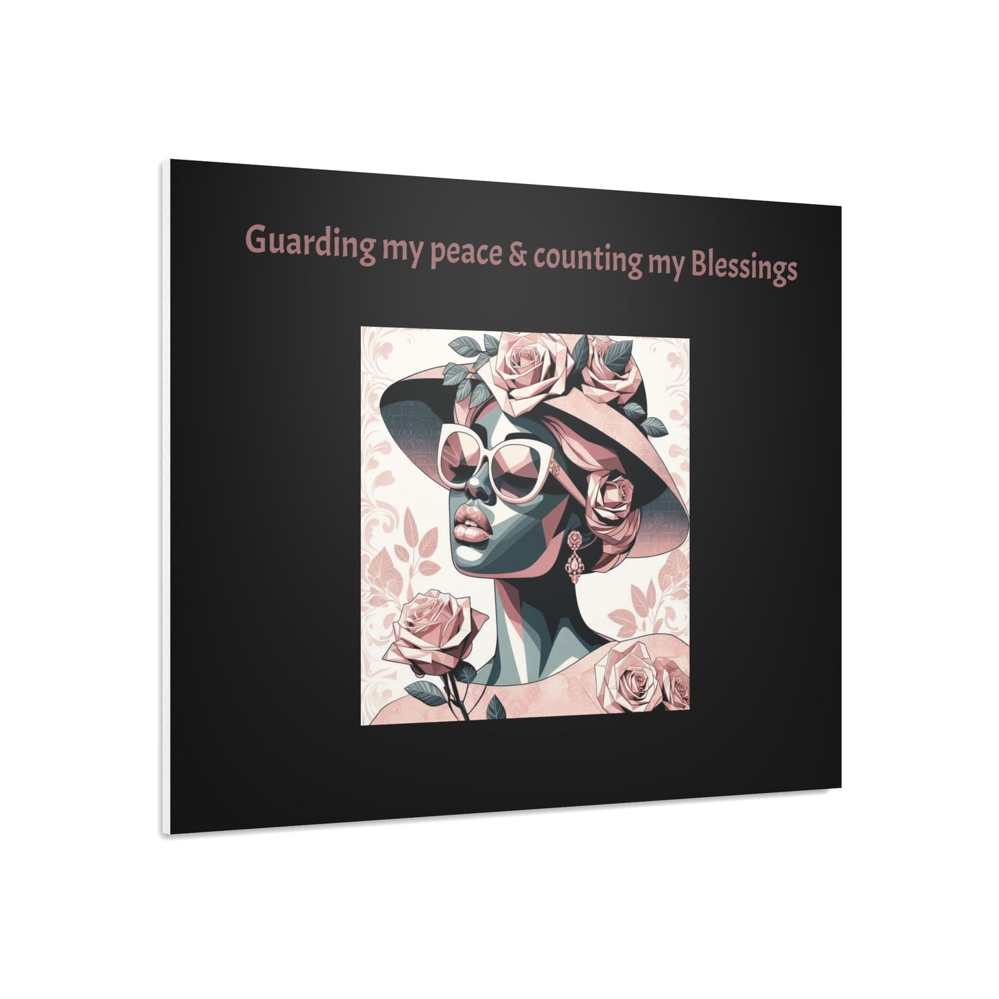 Chic Foam Board Wall Art featuring 'Guarding my peace & counting my Blessings' - Inspirational Home Decor, Gift for Her, Gallery Wall Art