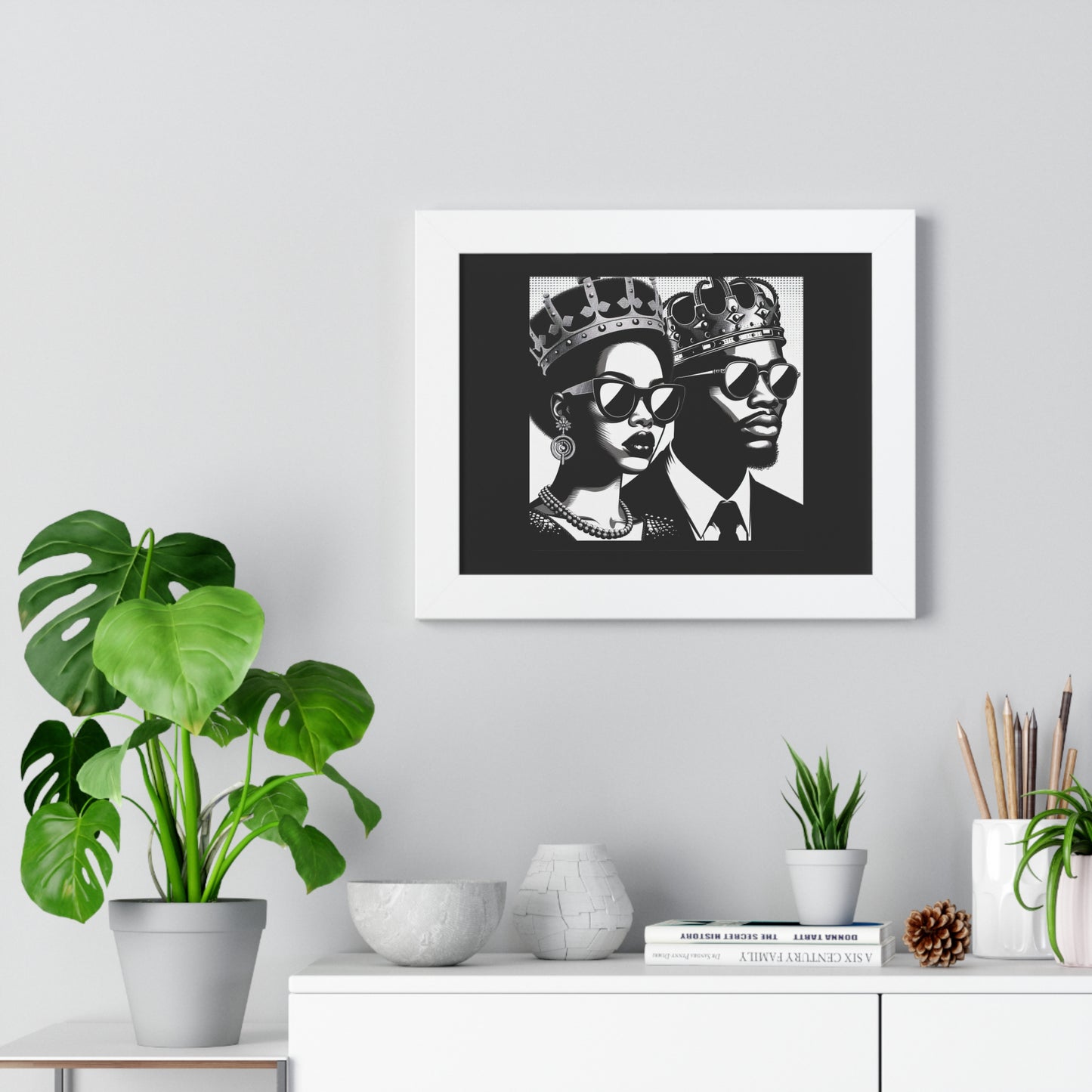 Royalty Framed Poster, Wall Art Decor, Black Culture Art, Modern Home Decor, Unique Gift for Her/Him