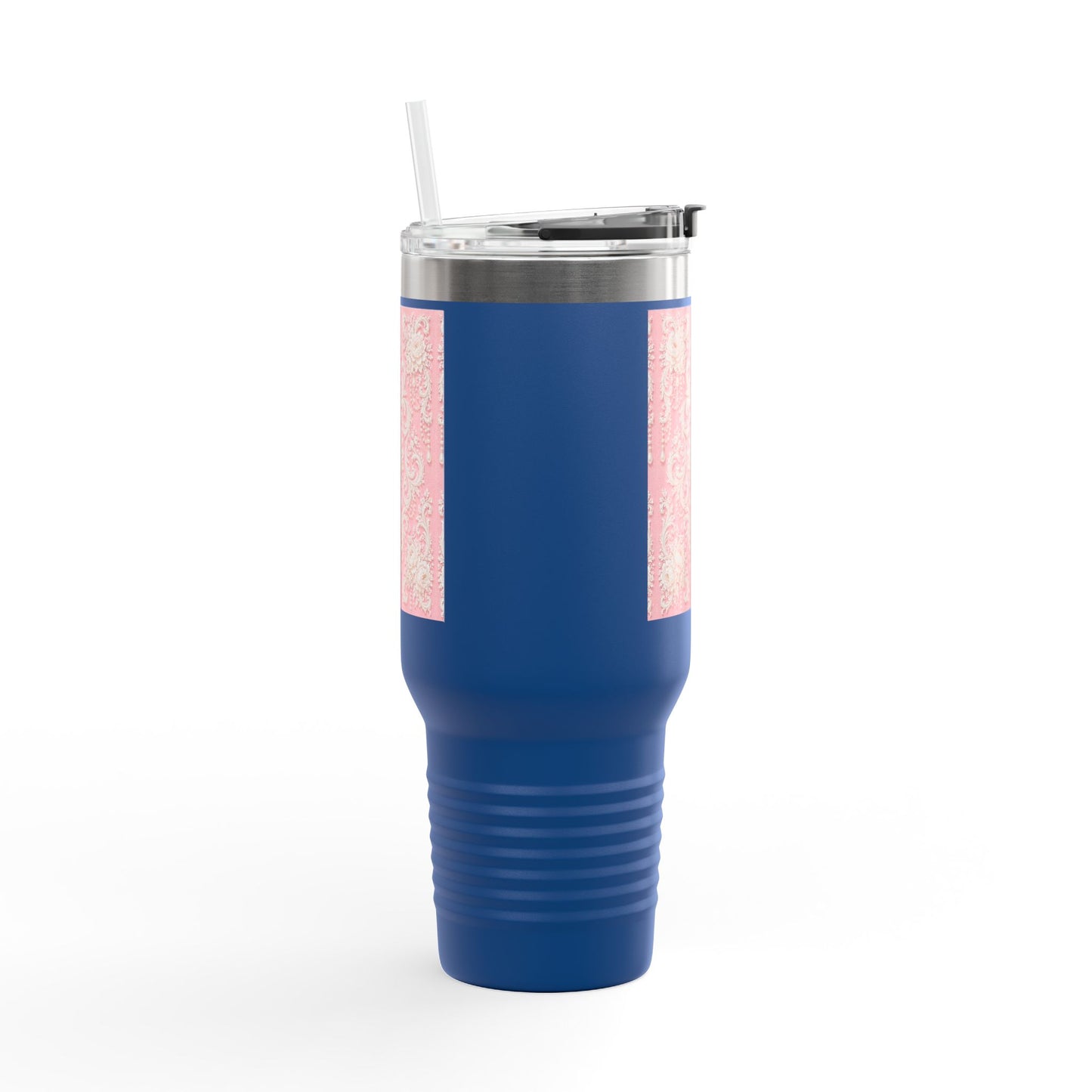 Pink Rococo 40oz Insulated Travel Mug – Pink Vintage Rococo Design