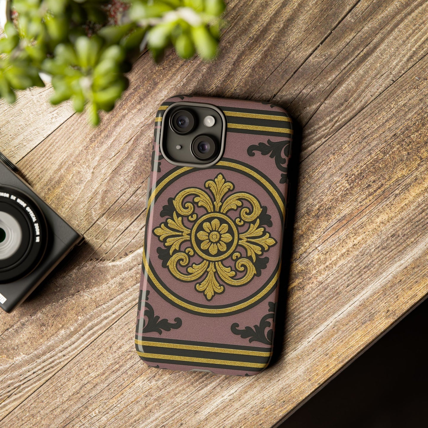 Gilded Mauve With Gold-Black Baroque Tough Cases
