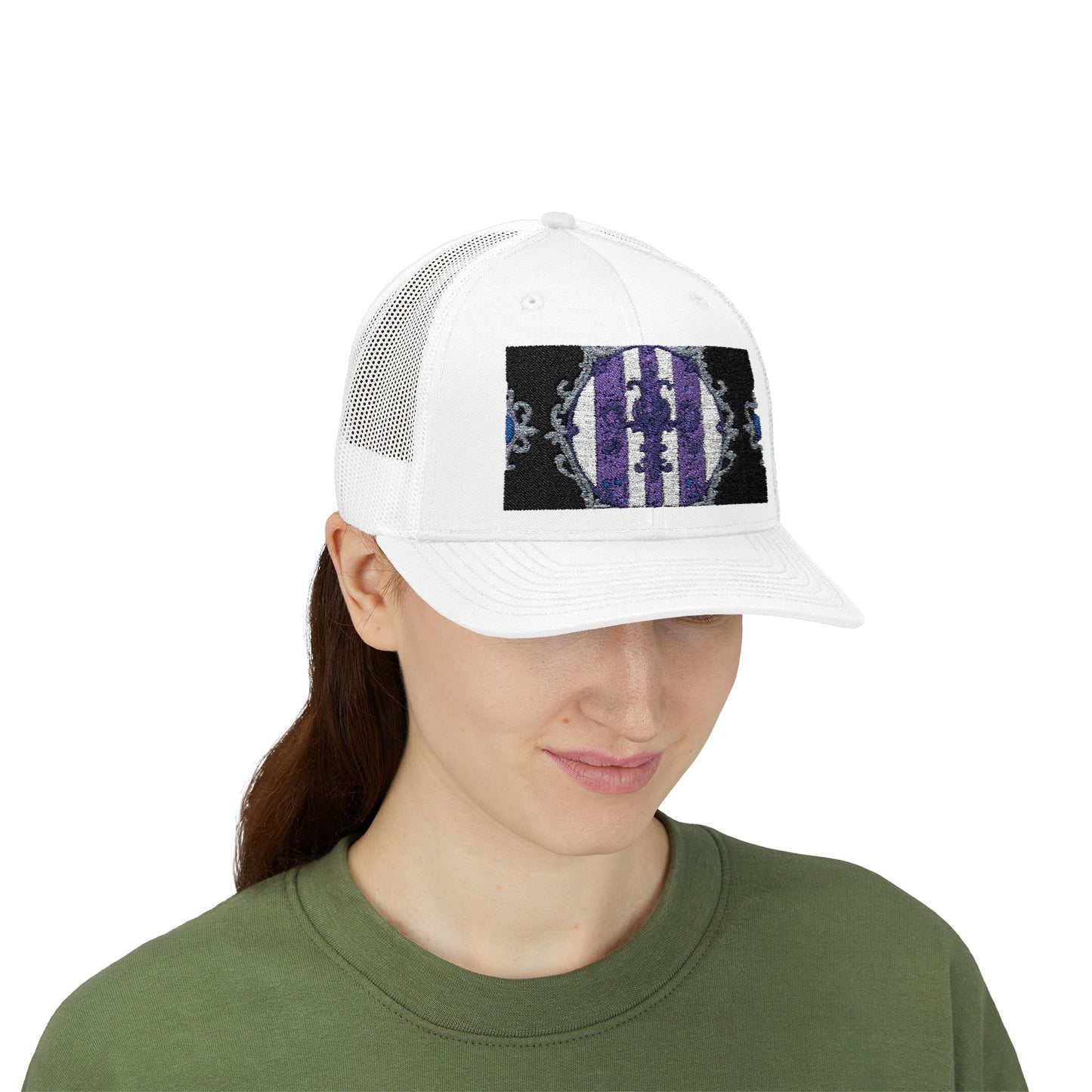 Stylish Baroque Design Snapback Trucker Cap with Artistic Design, Unisex Cap, Trendy Hat for Outdoor Activities, Casual Wear, Gift Idea