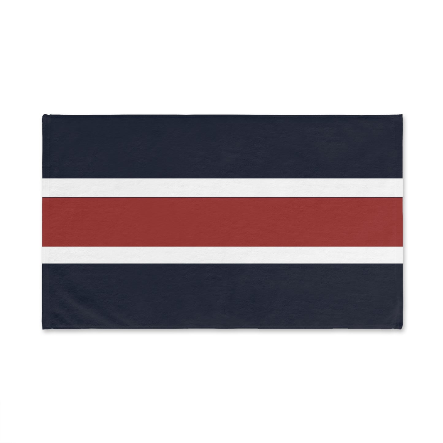 Lunar Midnight & Red-White Striped Stylish Striped Hand Towel, Modern Bathroom Decor, Kitchen Towel Gift, Eco-Friendly Linen, Unique Home Essentials, Nautical Vibe