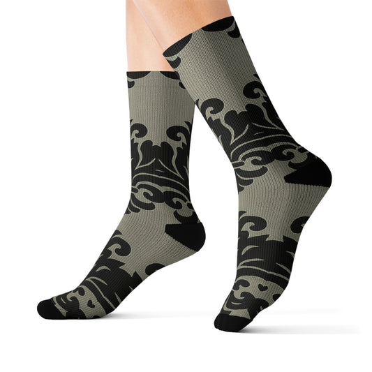 Chic Baroque Design Socks | Stylish Patterned Socks for Every Occasion, Gift for Her, Fashion Socks, Trendy Outfit Essentials