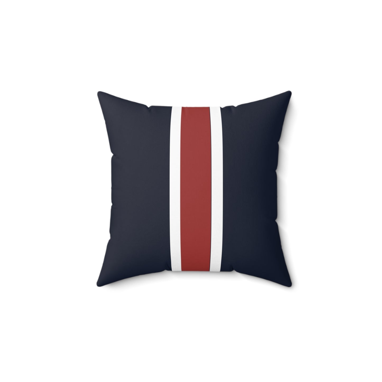 Lunar Midnight & Red-White Striped Stylish Decorative Pillow, Modern Home Decor, Cozy Couch Accent, Gift for Him or Her, Comfortable Square Cushion