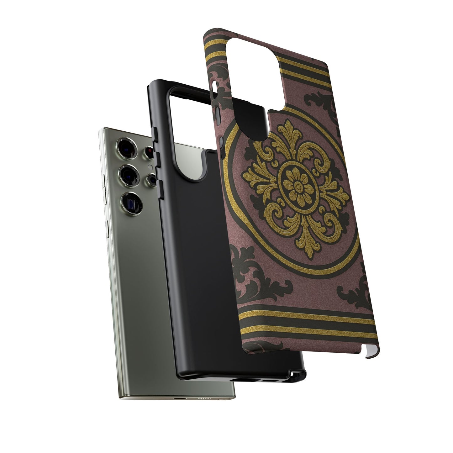 Gilded Mauve With Gold-Black Baroque Tough Cases