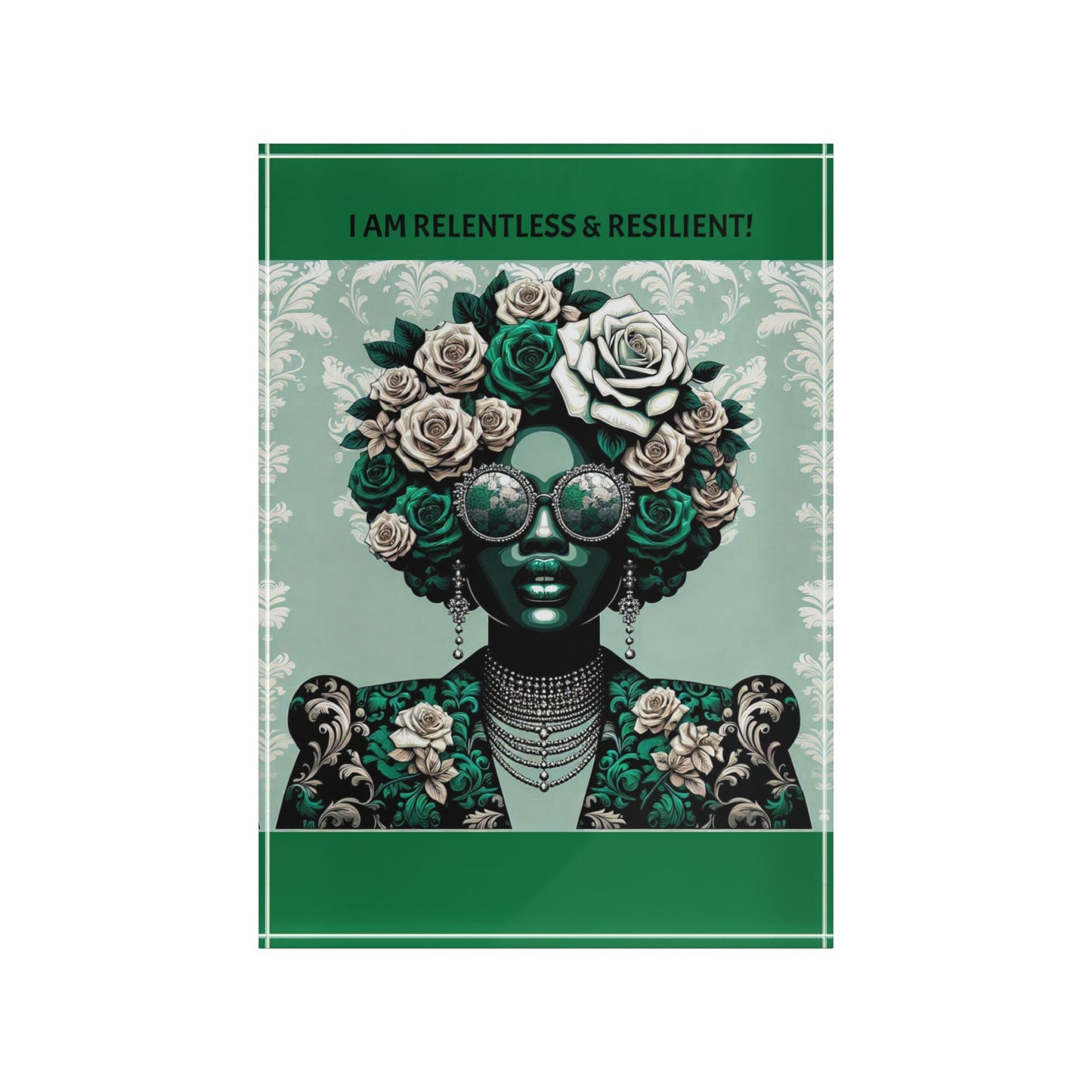 Inspirational Photo Block - 'I Am Relentless & Resilient!' Stylish Décor for Motivation and Empowerment
