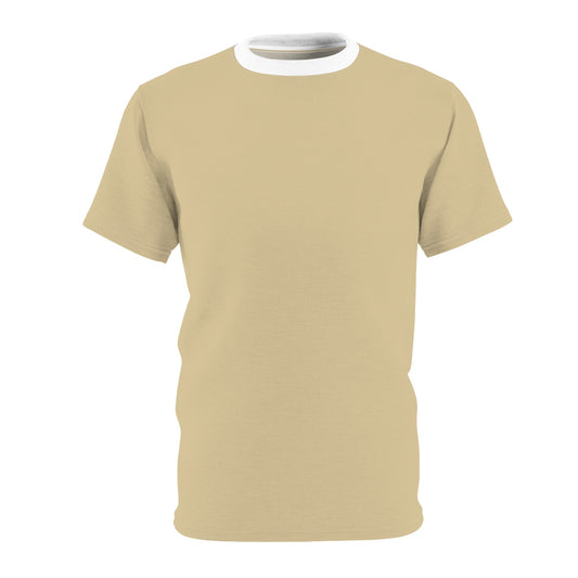 Vanilla Wheat (White Collar) Stylish Unisex Cut & Sew Tee - Perfect for Casual Days, Gift Ideas, Unique Fashion, and Every Occasion