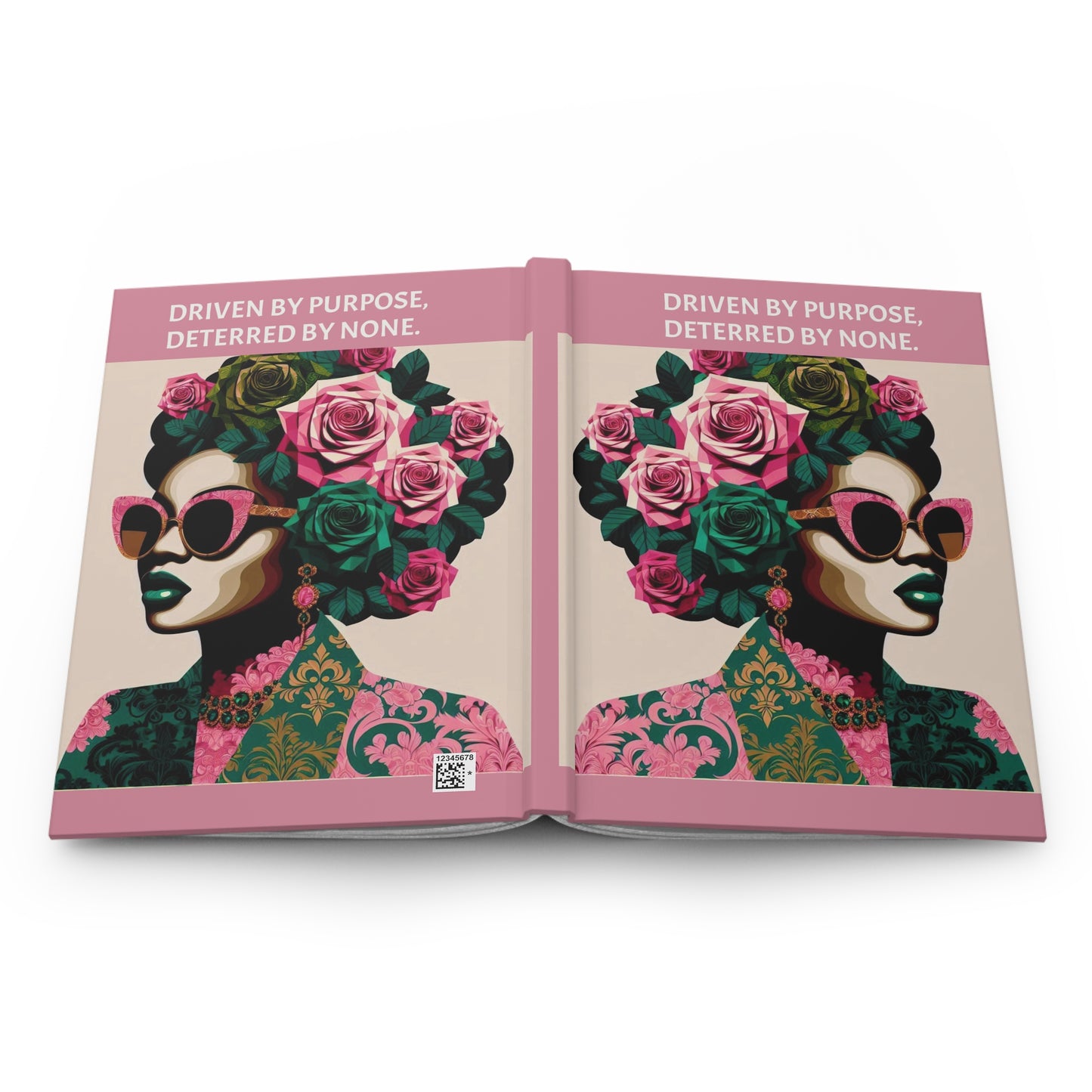Inspirational Hardcover Journal - "DRIVEN BY PURPOSE, DETERRED BY NONE" - Creative Writing & Self-Reflection