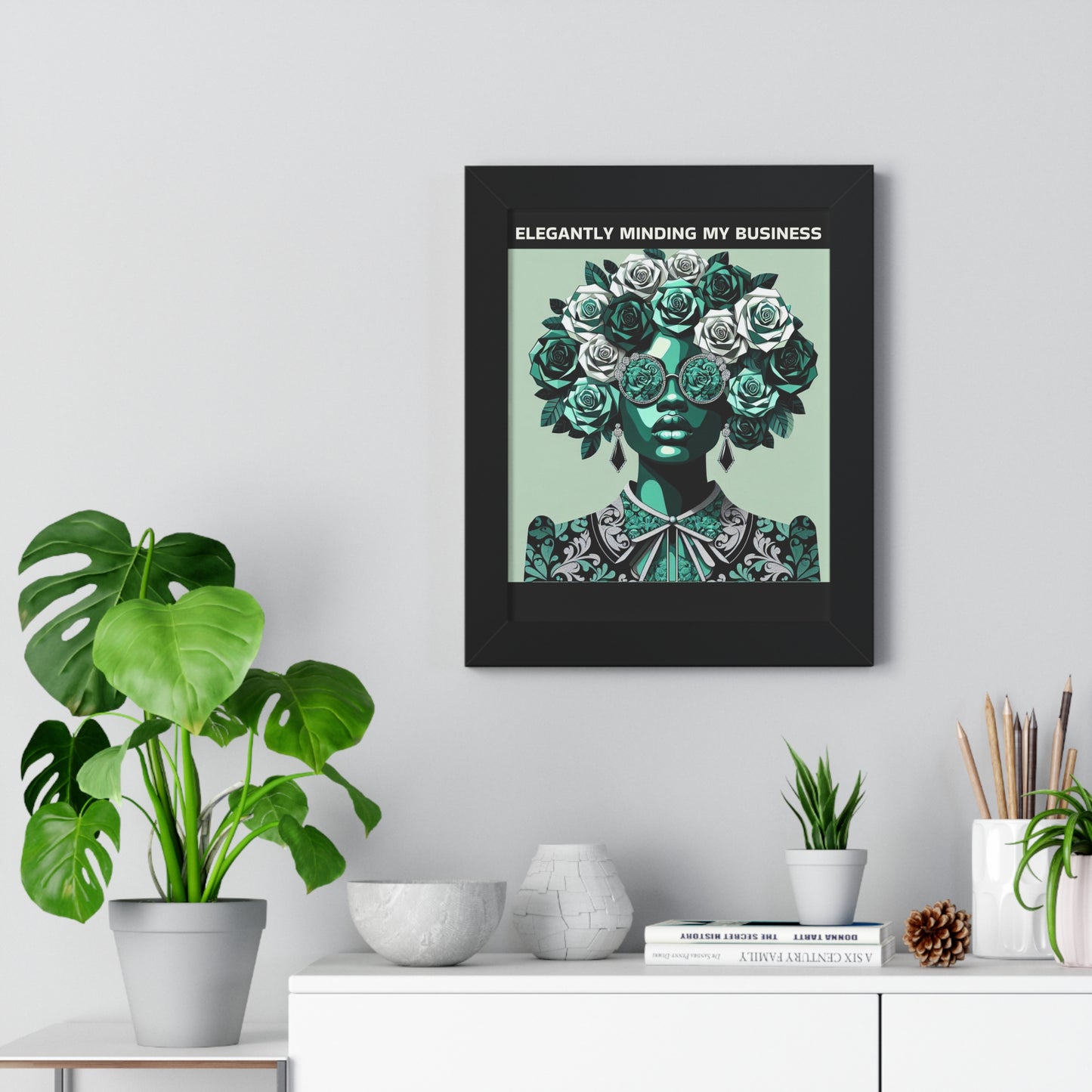 Vertical Poster - 'ELEGANTLY MINDING MY BUSINESS' Wall Art