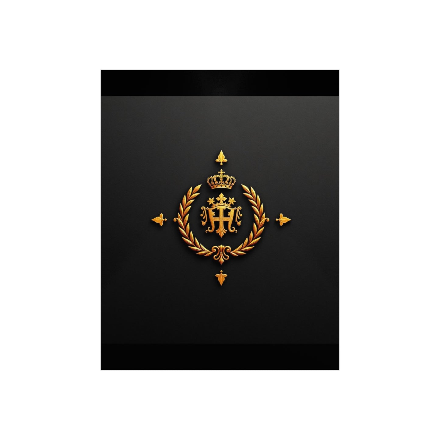 Elegant Foam Board Wall Art, Luxury Home Decor, Royal Crest Display, Office Decoration, Unique Gift Idea, Modern Wall Decor - Gold Crest