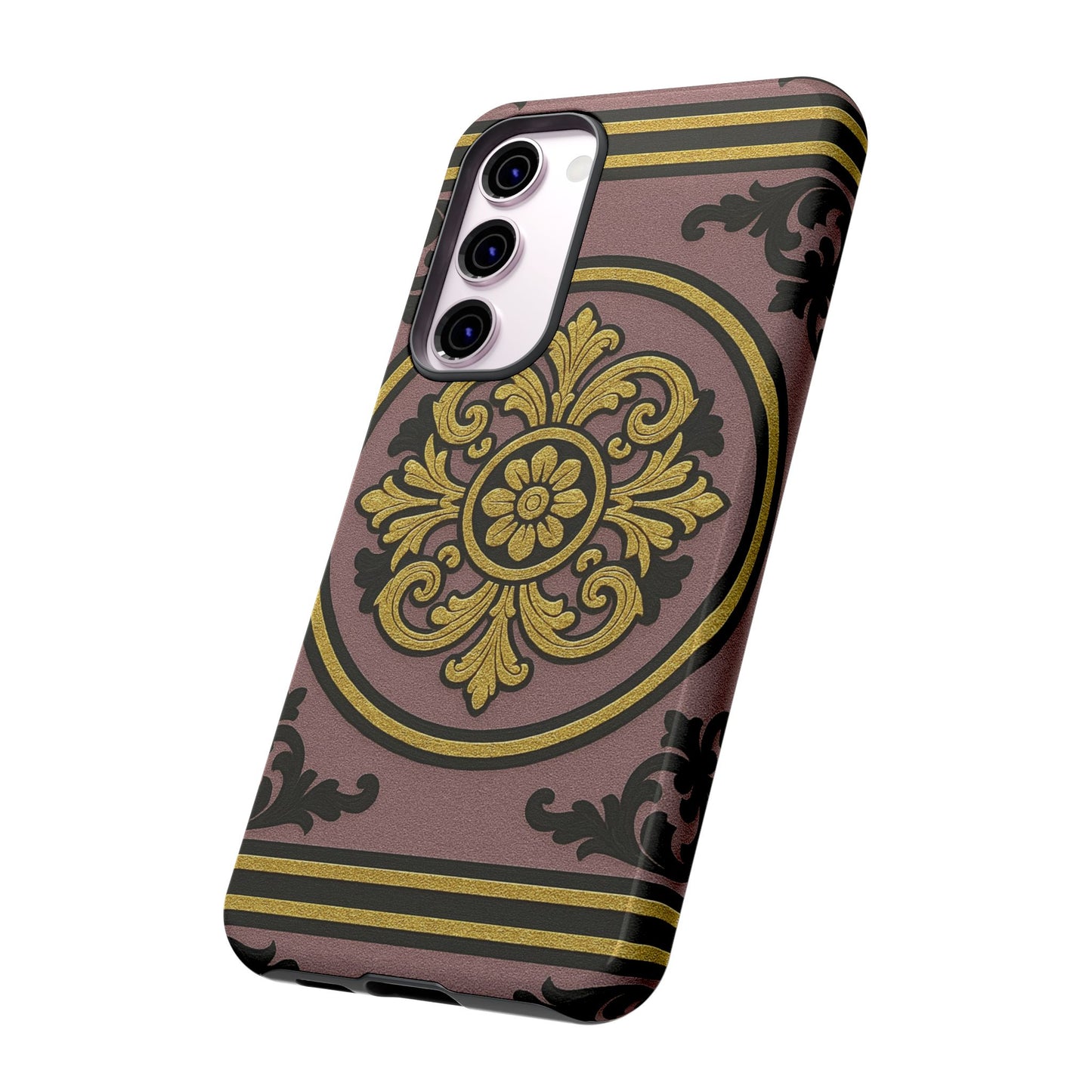 Gilded Mauve With Gold-Black Baroque Tough Cases