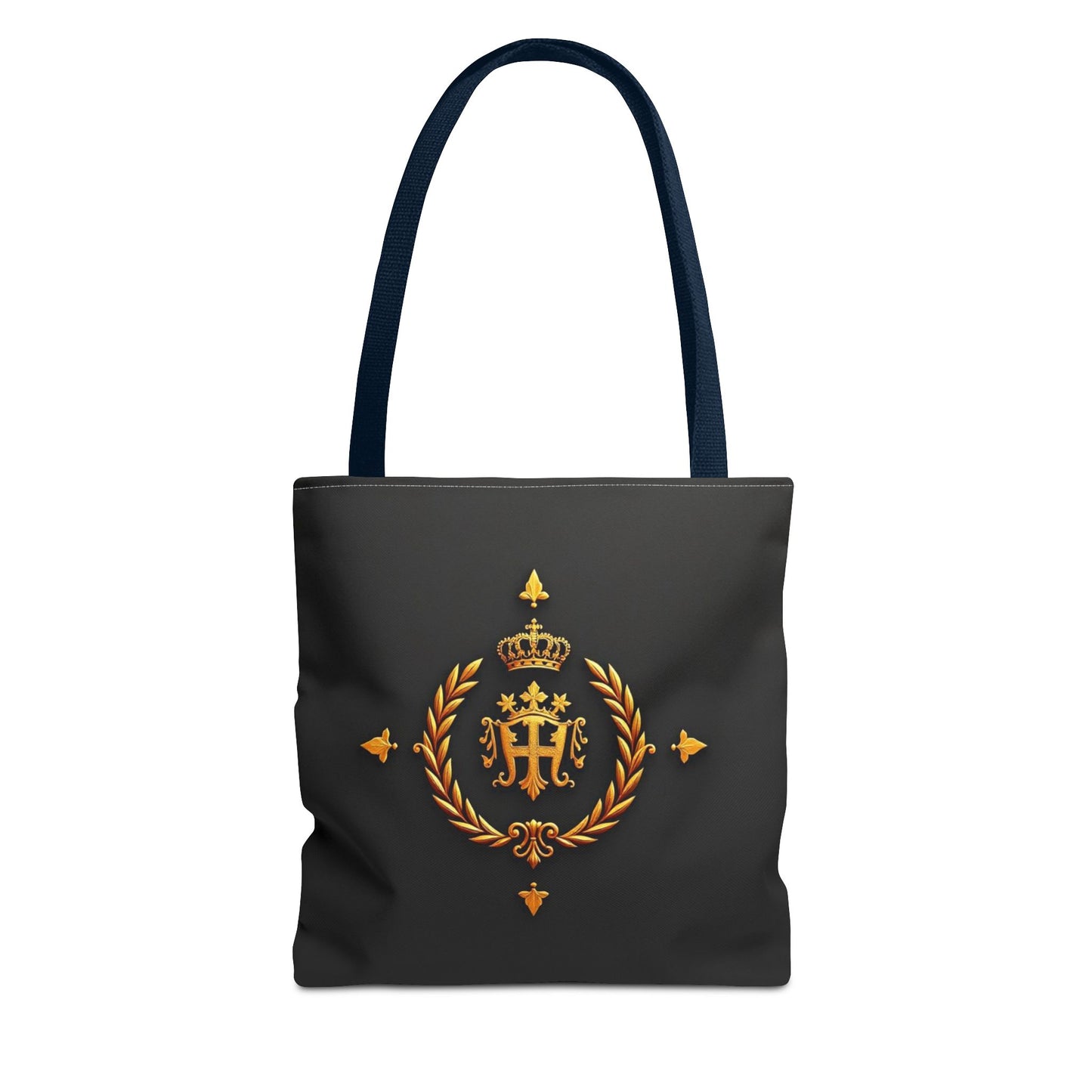 Luxurious Gold Emblem Tote Bag | Chic Shoulder Bag, Everyday Carryall, Great Gift for Her, Eco-Friendly Shopping Bag - Gold Crest