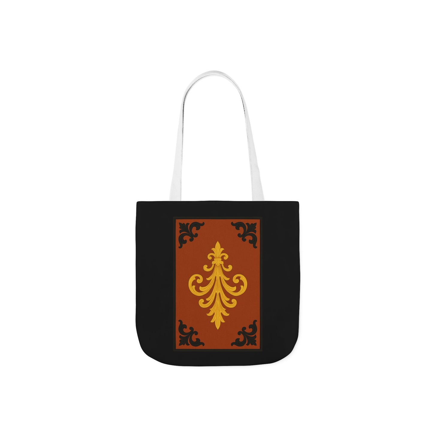 Dusk Terracotta Baroque Canvas Tote — Vintage Baroque Pattern