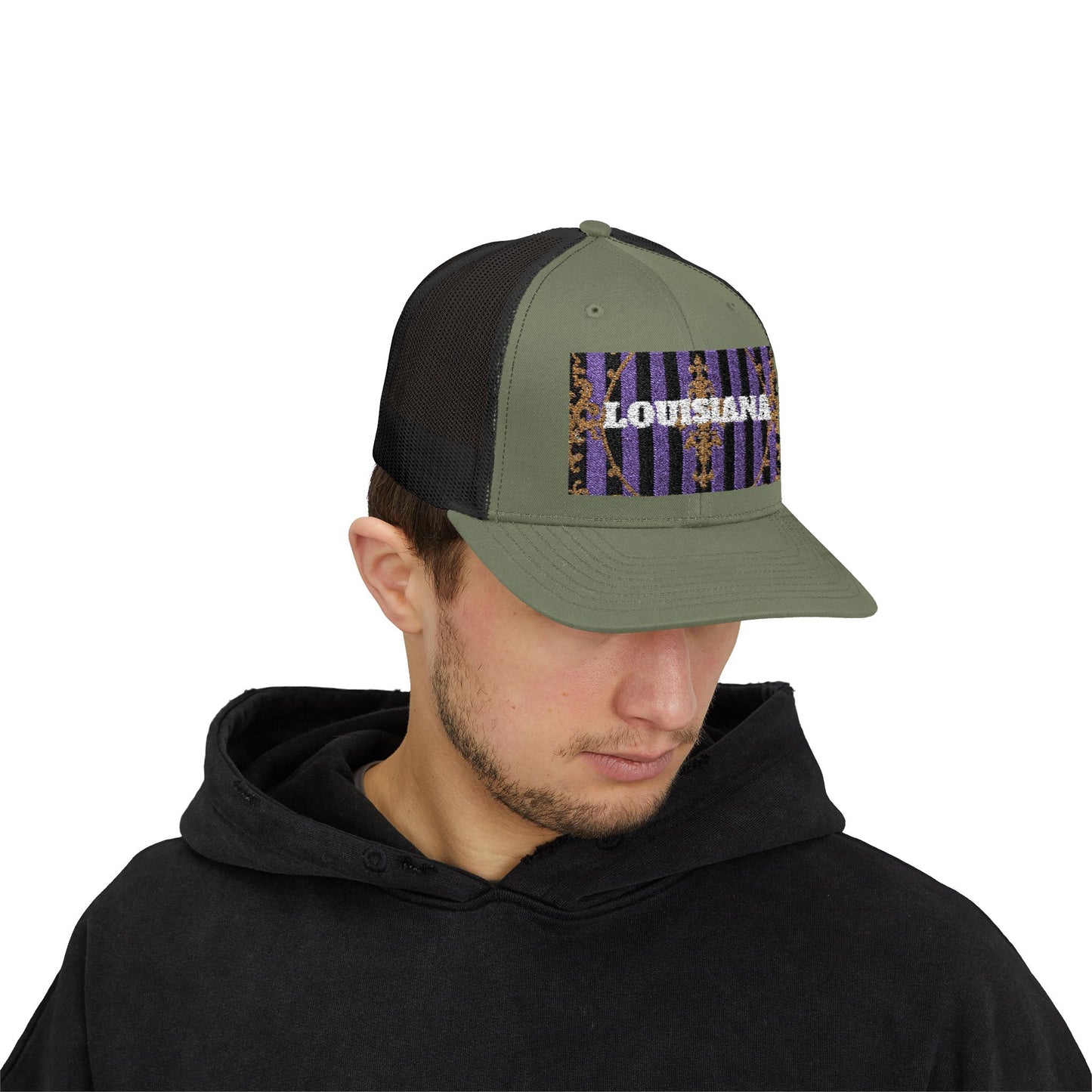 Louisiana Pride Snapback Trucker Cap | Festival Hat, Outdoor Accessory, Summer Style, Unique Gift for Travelers, Sports Enthusiasts