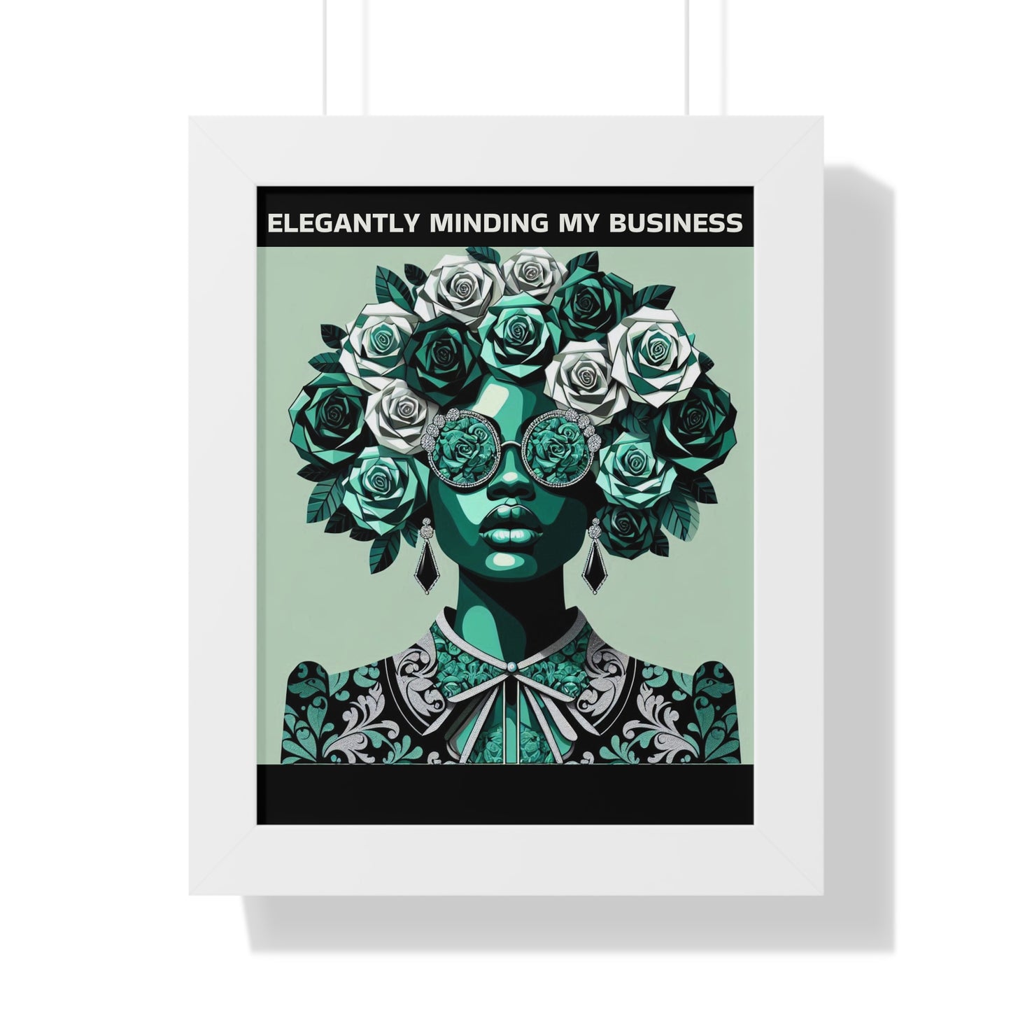 Vertical Poster - 'ELEGANTLY MINDING MY BUSINESS' Wall Art