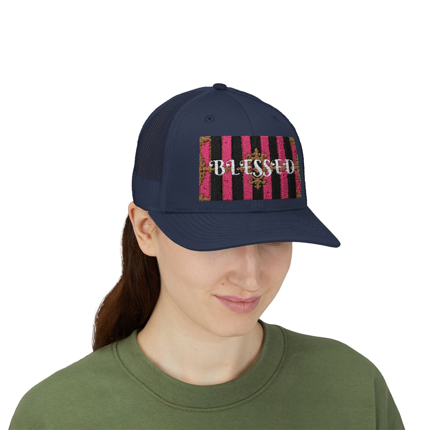 Blessed Snapback Trucker Cap, Inspirational Hat, Casual Headwear, Faith-Based Gift, Trendy Accessory, Ideal for Daily Wear