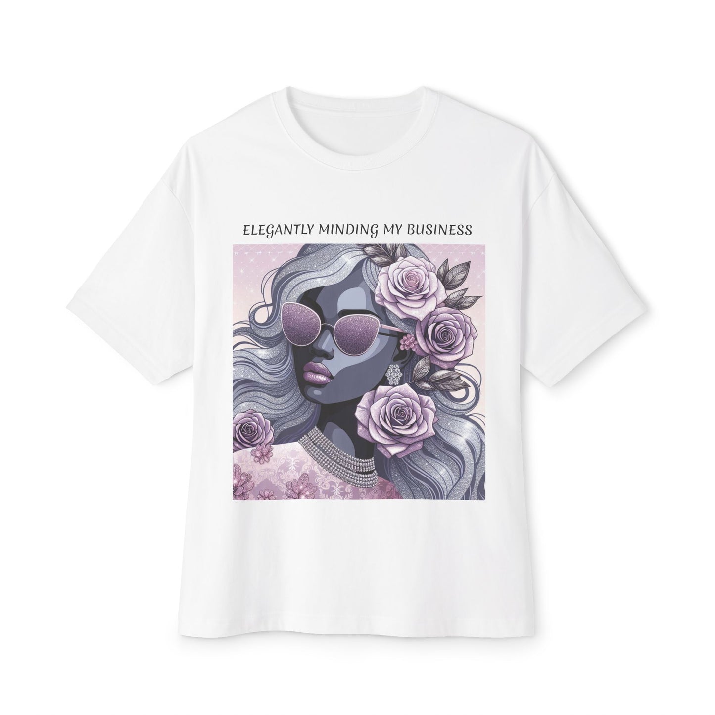 Elegantly Minding My Business Oversized Boxy Tee
