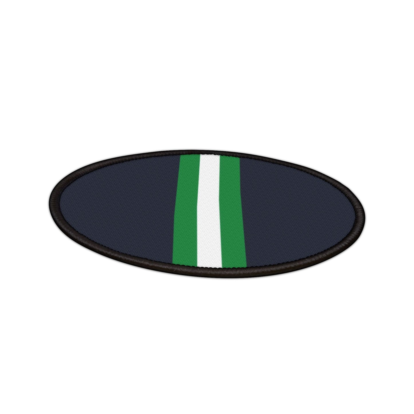 Lunar Midnight & Green-White Striped Customizable Iron-On Patches for Creative Repairs, DIY Fashion Statements, Unique Gift Ideas, and Personalization