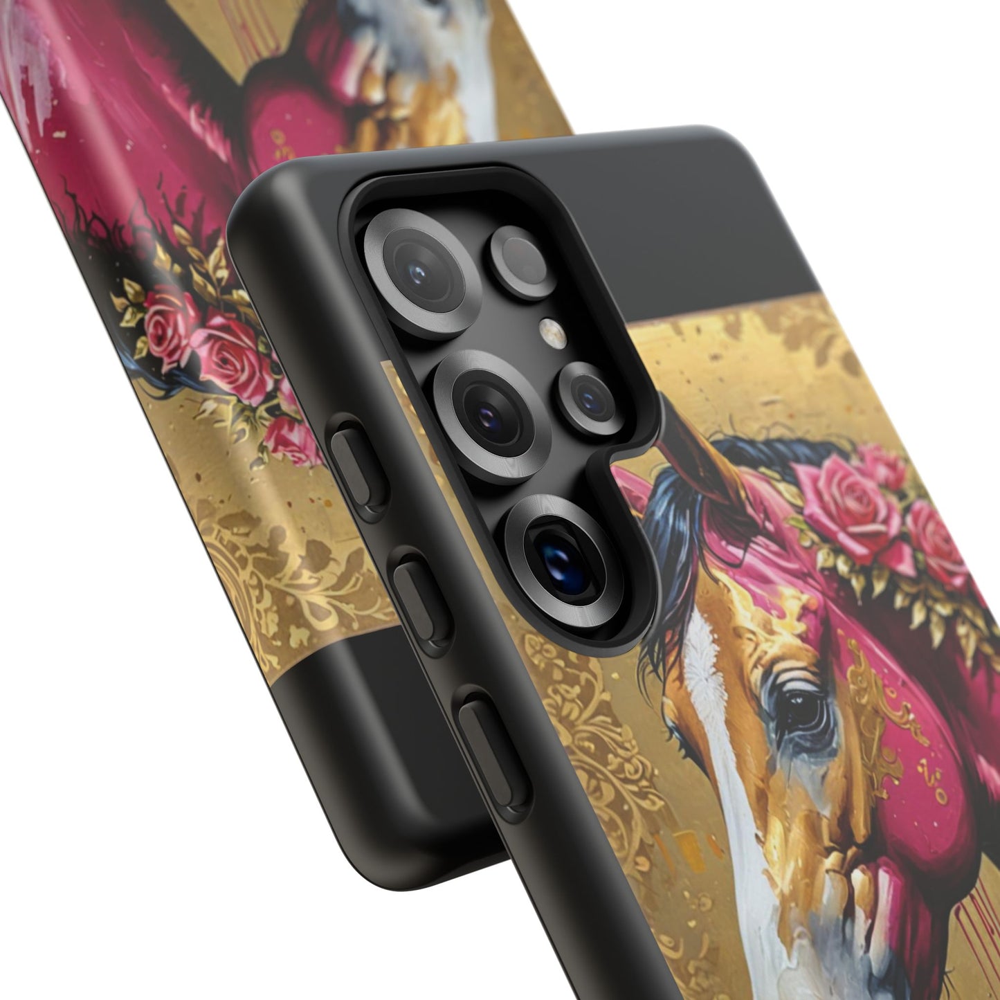 Phone Case - Elegant Horse Damask Design