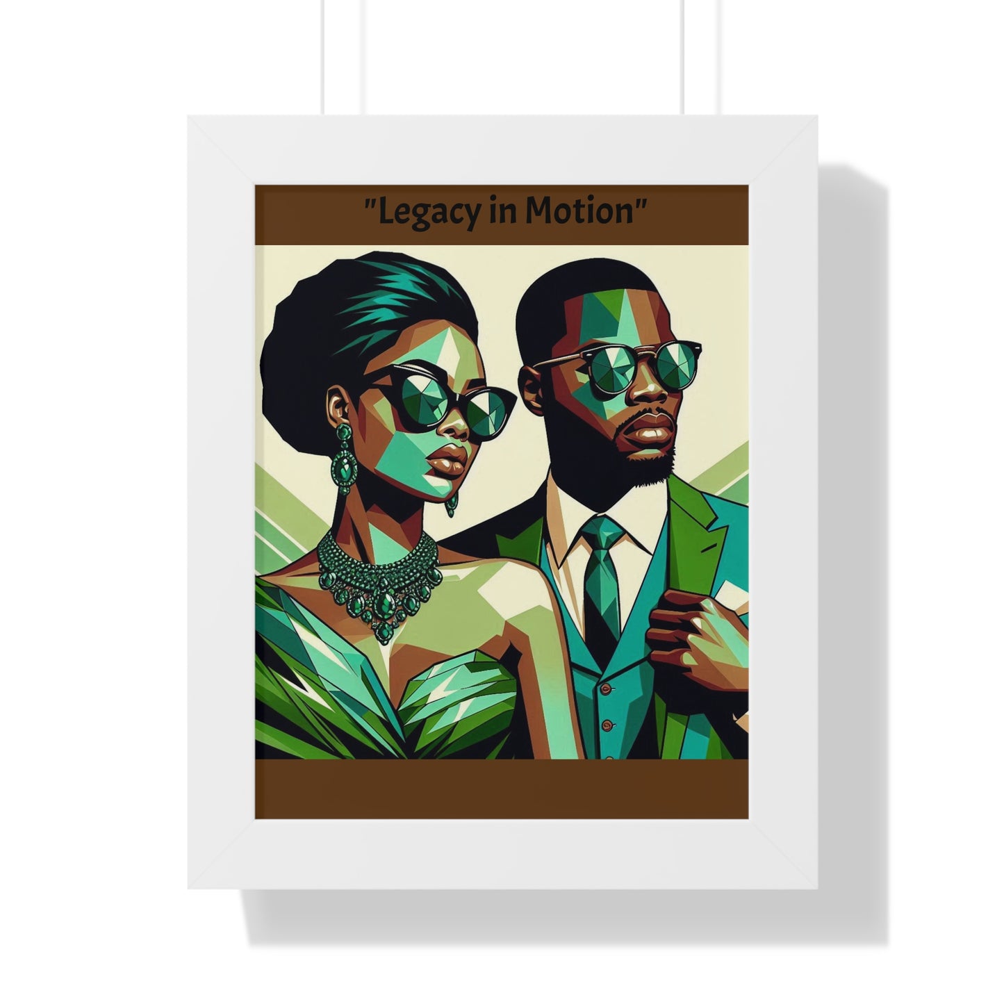 Stylish Framed Vertical Poster - Modern Art for Home Decor - "Legacy in Motion"