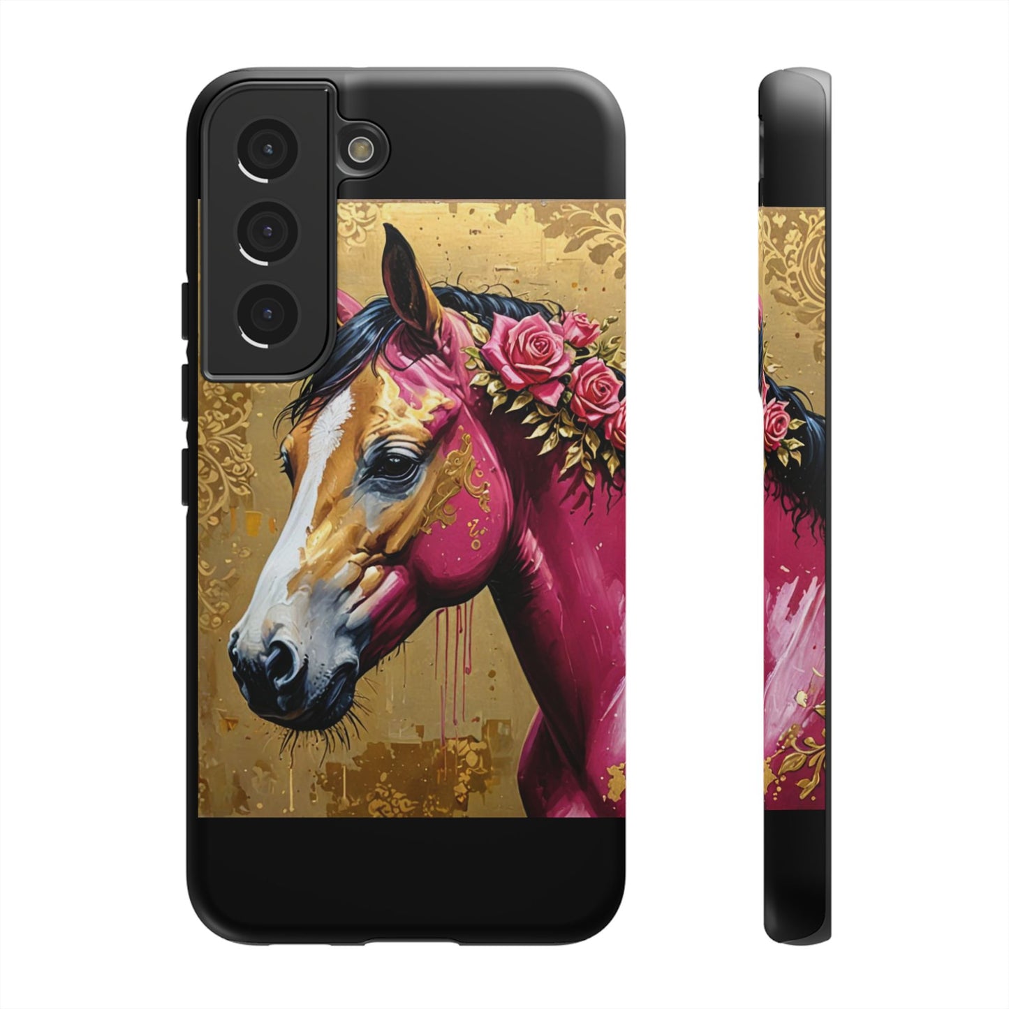 Phone Case - Elegant Horse Damask Design