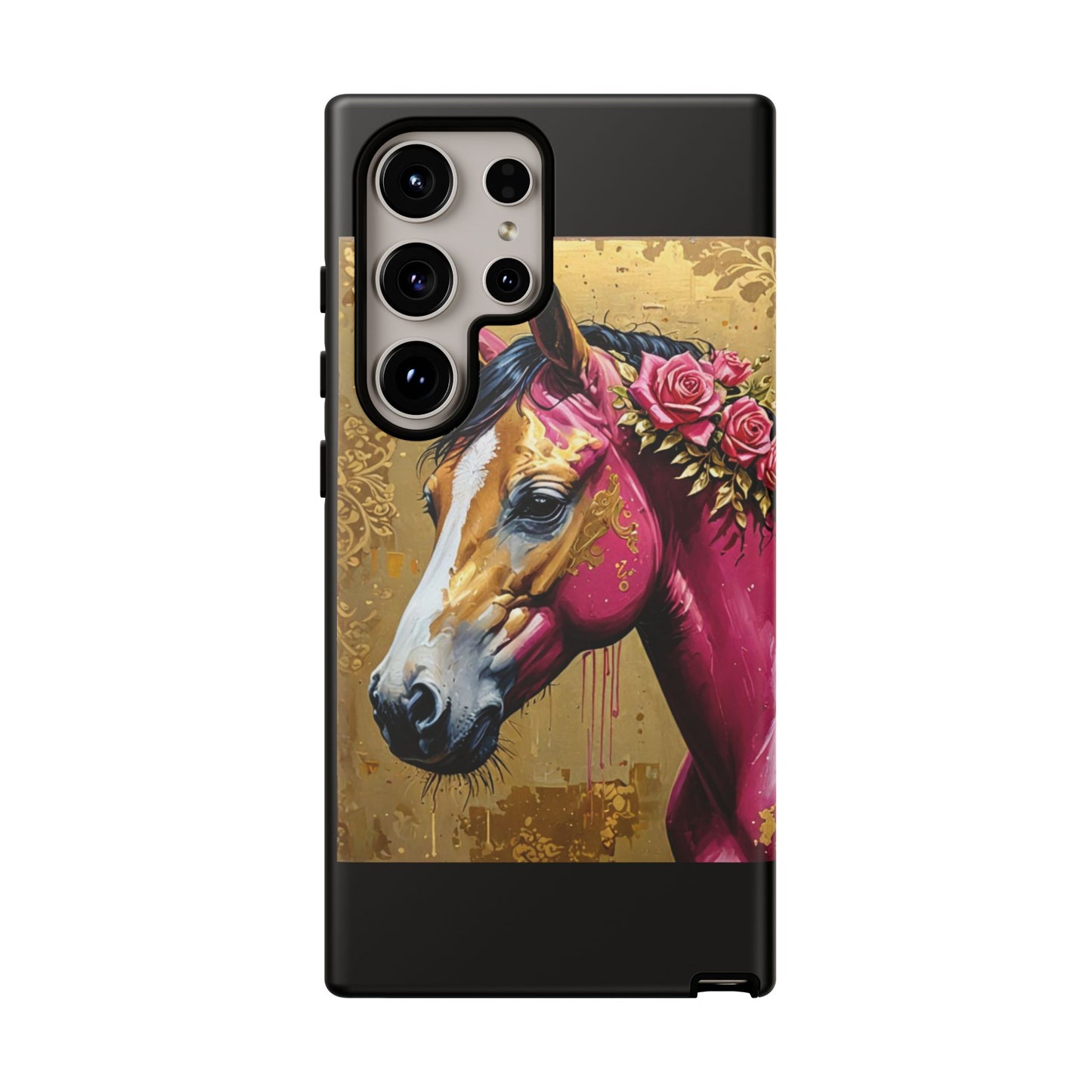 Phone Case - Elegant Horse Damask Design