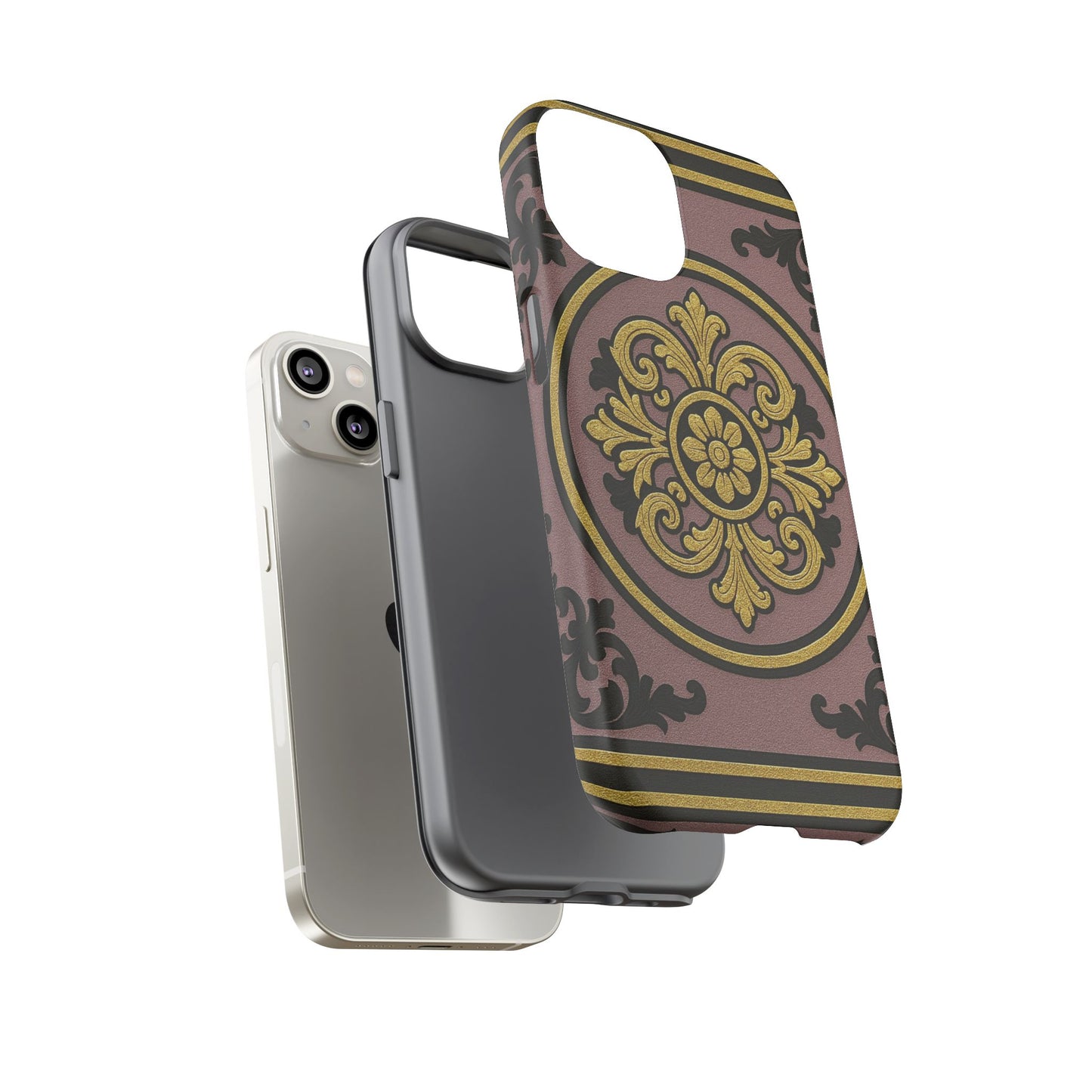 Gilded Mauve With Gold-Black Baroque Tough Cases
