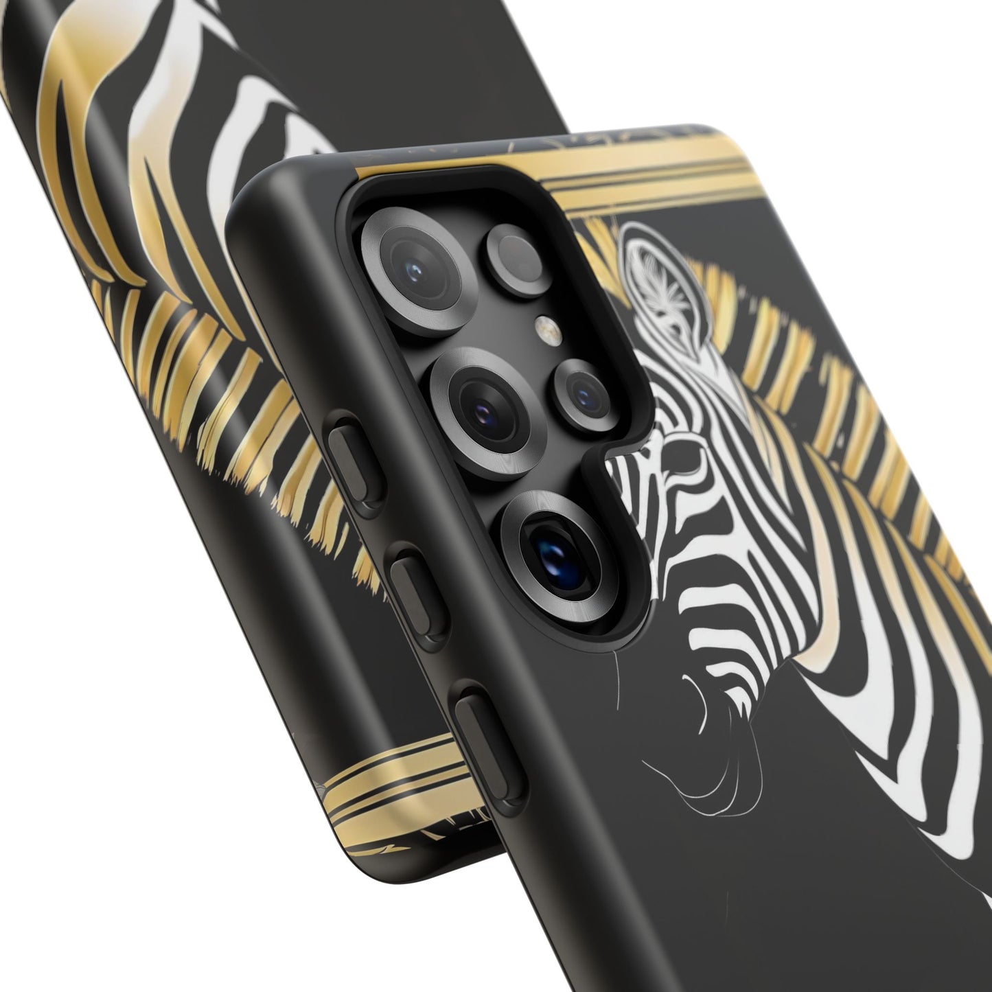 Phone Case - Elegant Zebra & Roses Design