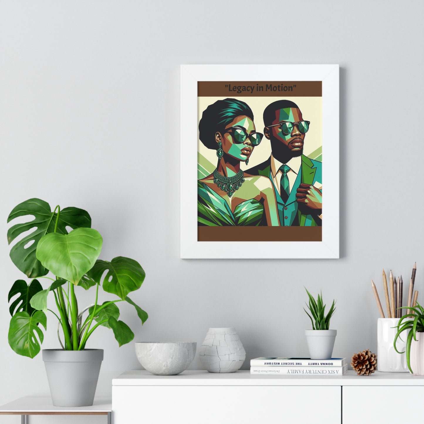 Stylish Framed Vertical Poster - Modern Art for Home Decor - "Legacy in Motion"
