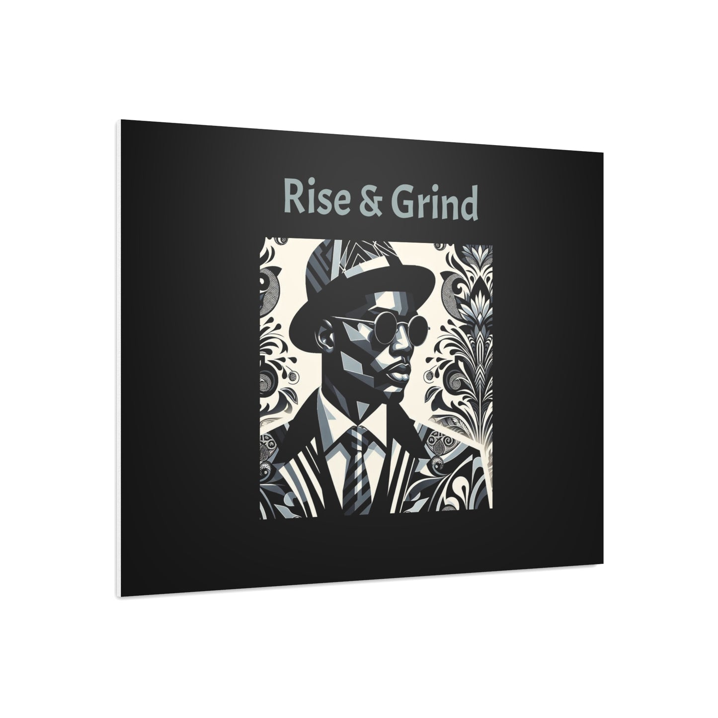 Stylish Wall Art Print, Motivational Home Decor, Office Inspiration, Gift for Entrepreneurs, Rise & Grind Artwork