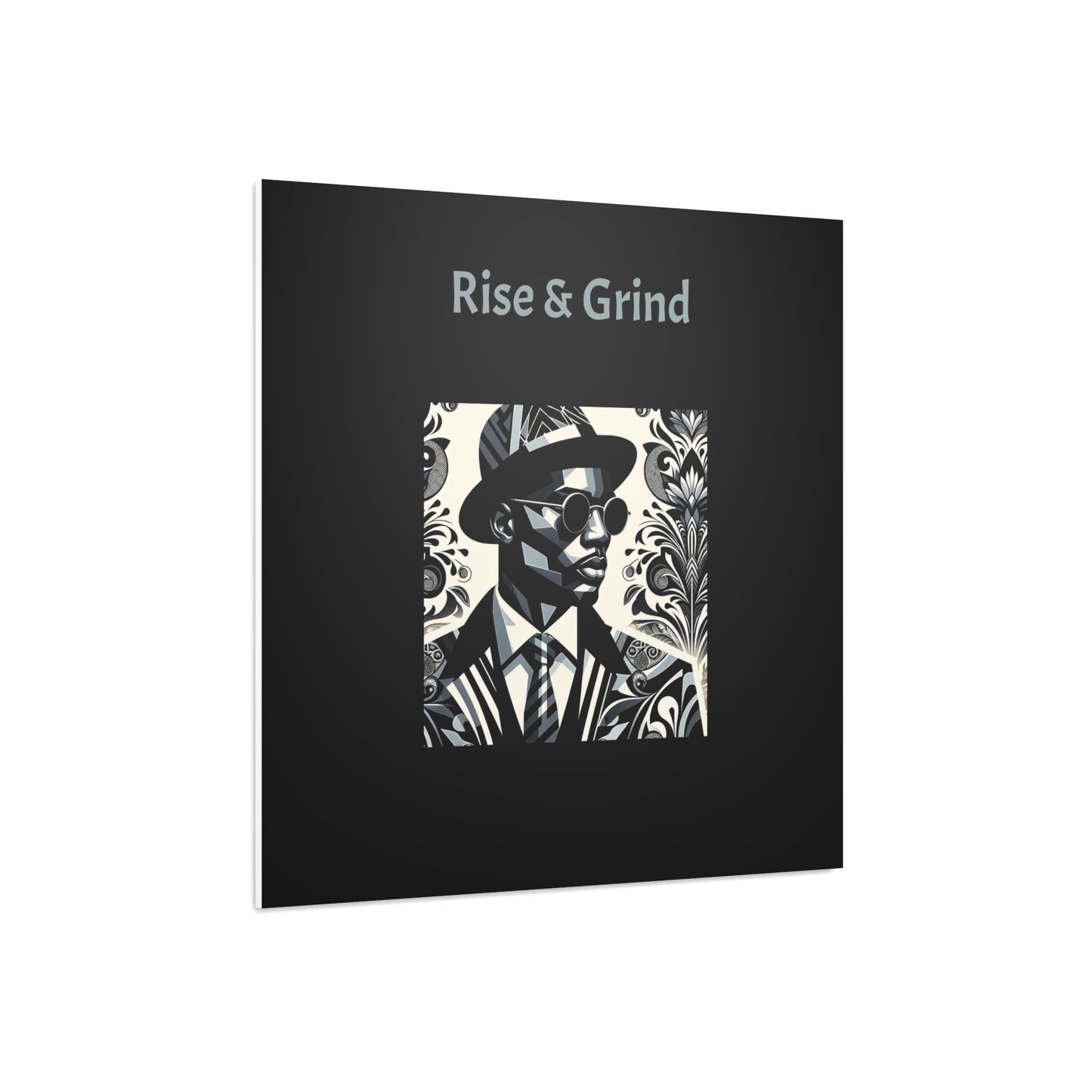 Stylish Wall Art Print, Motivational Home Decor, Office Inspiration, Gift for Entrepreneurs, Rise & Grind Artwork
