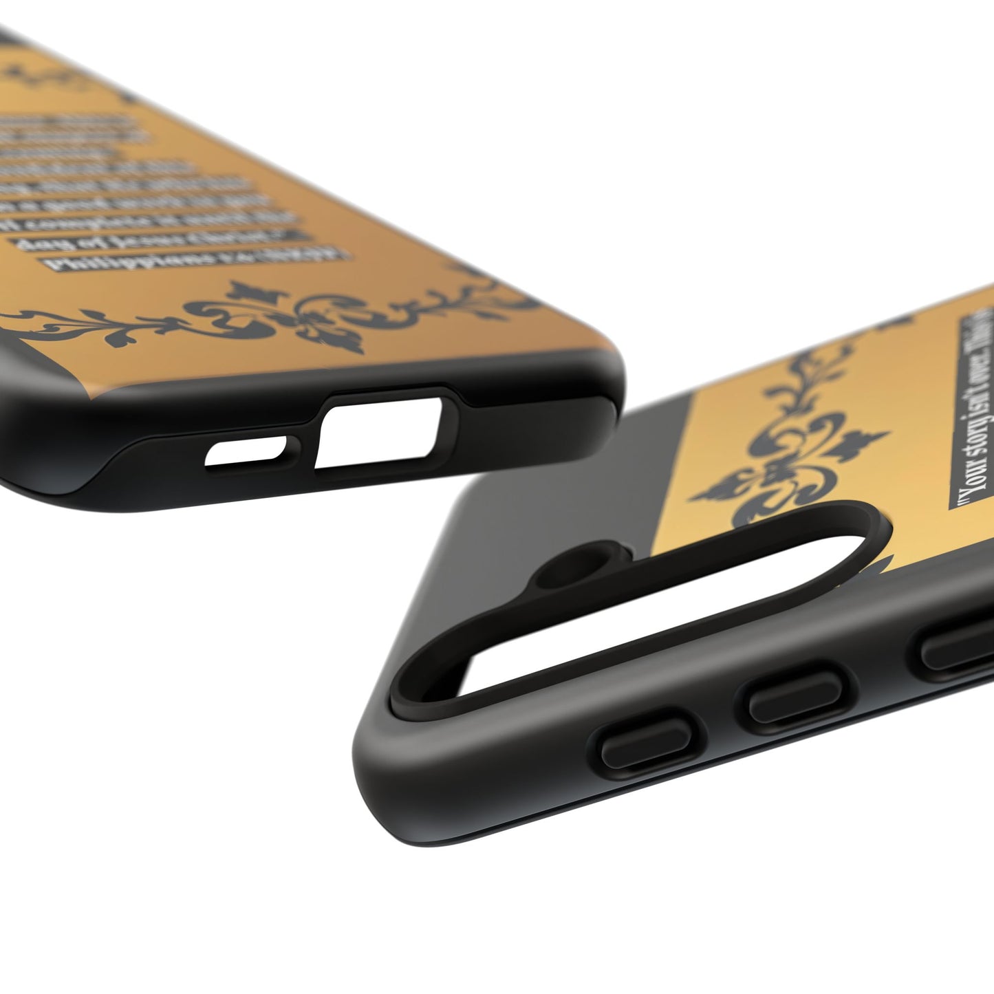 Elegant Floral Motif Phone Case - Tough Cases with Vintage Design - "Your story isn't over"