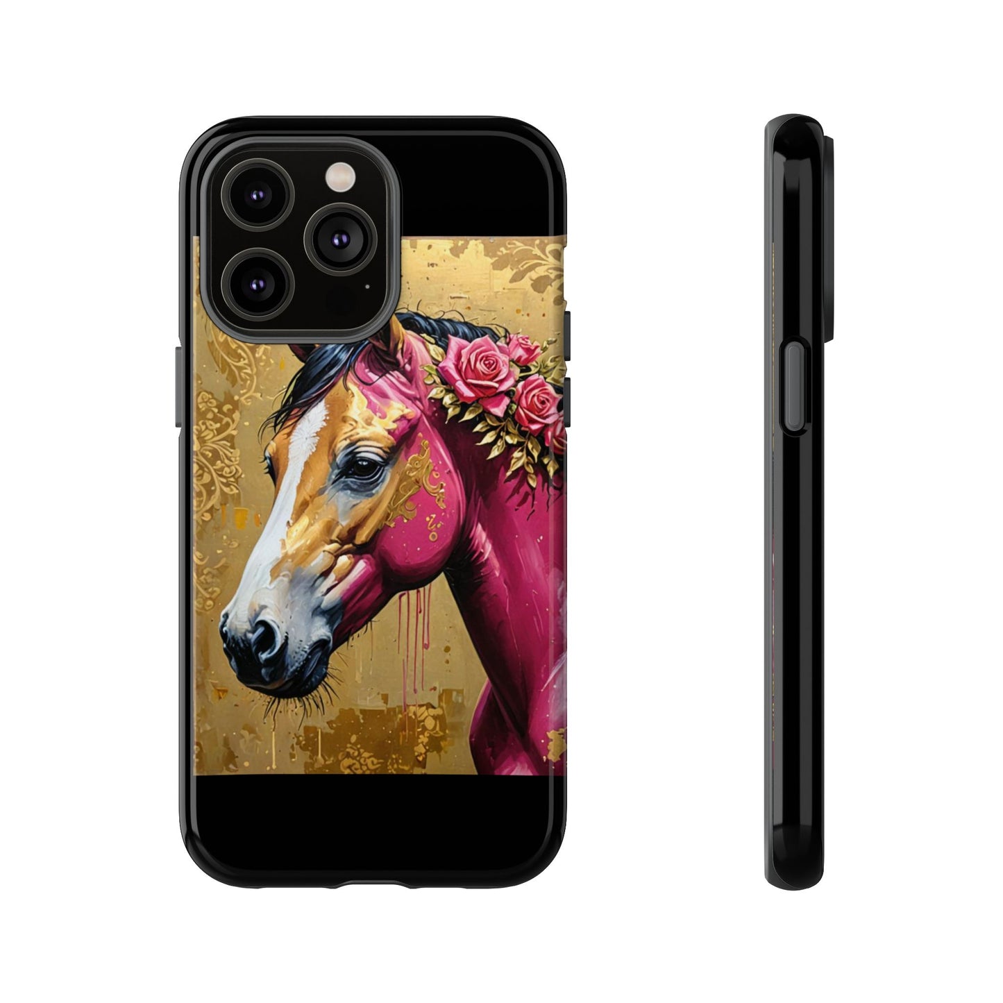 Phone Case - Elegant Horse Damask Design