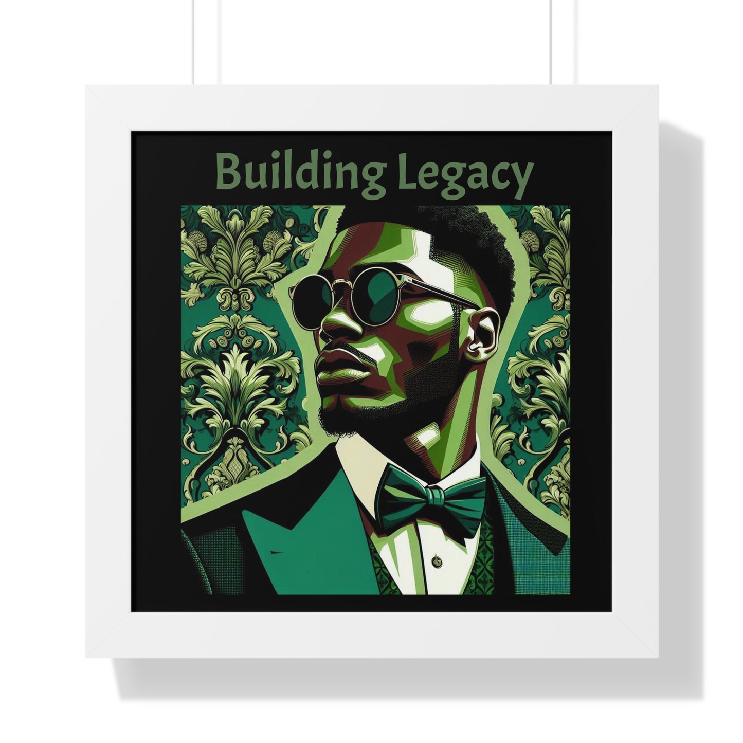 Stylish Framed Horizontal Poster, Wall Art Decor, Gift for Him, Modern Living Room Art, Masculine Artwork - Building Legacy