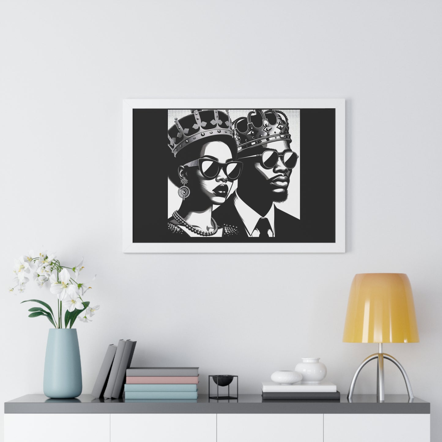 Royalty Framed Poster, Wall Art Decor, Black Culture Art, Modern Home Decor, Unique Gift for Her/Him