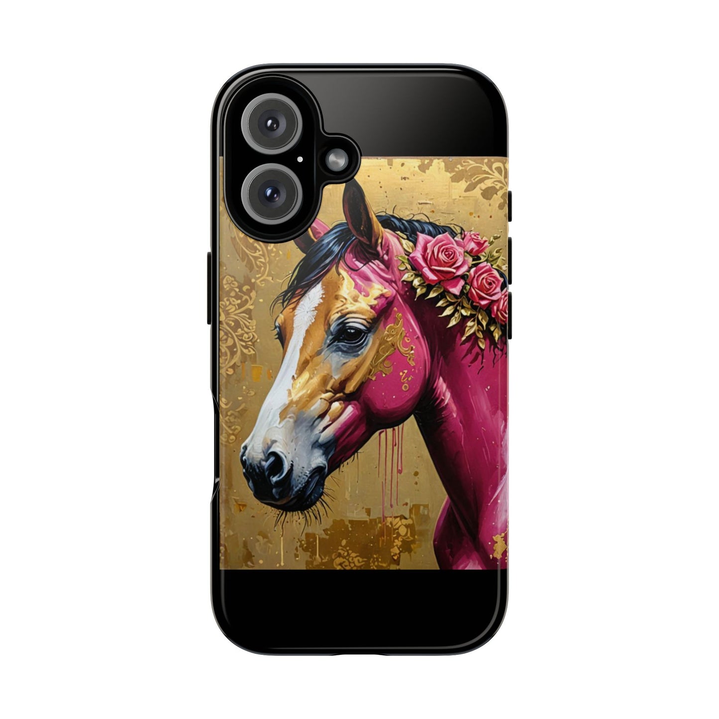 Phone Case - Elegant Horse Damask Design