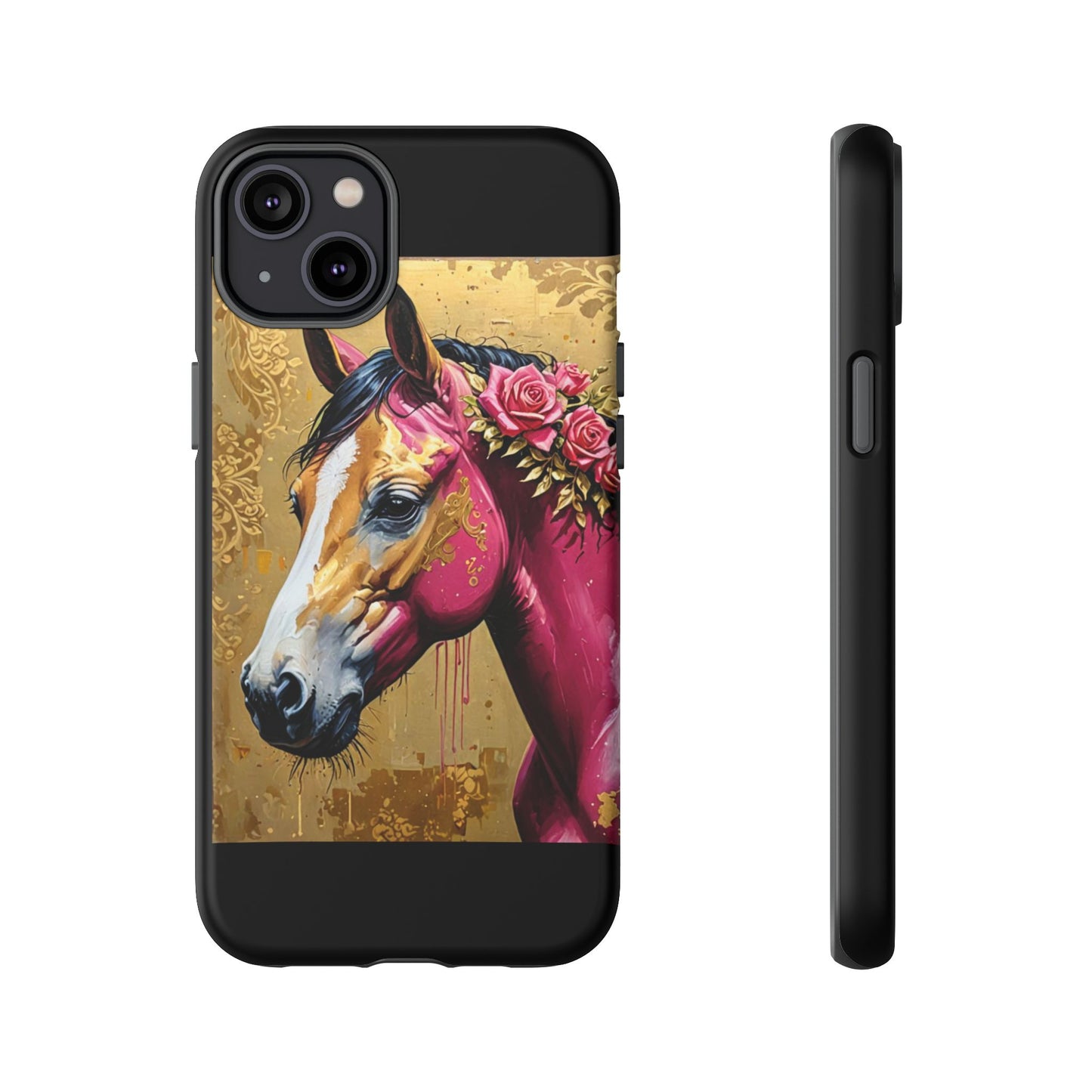 Phone Case - Elegant Horse Damask Design