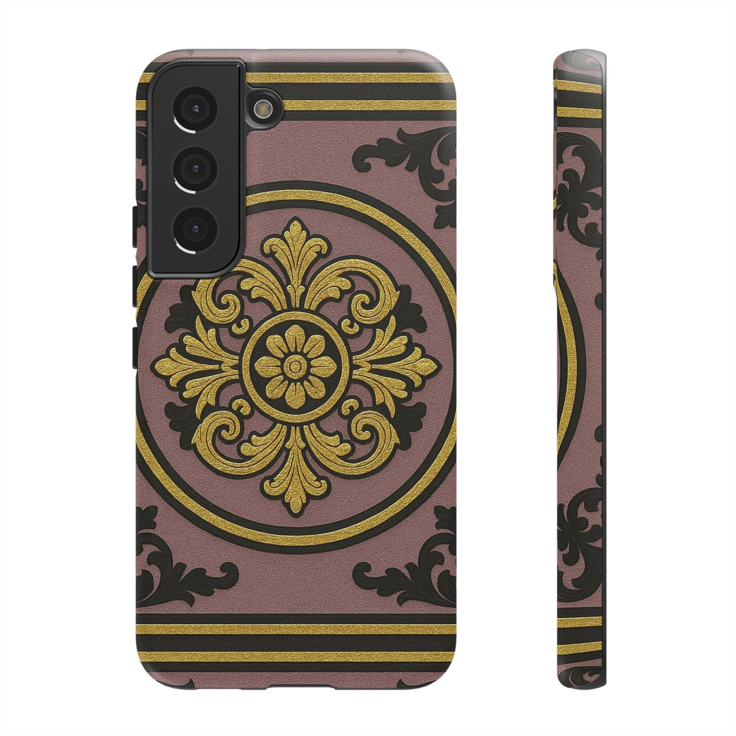 Gilded Mauve With Gold-Black Baroque Tough Cases