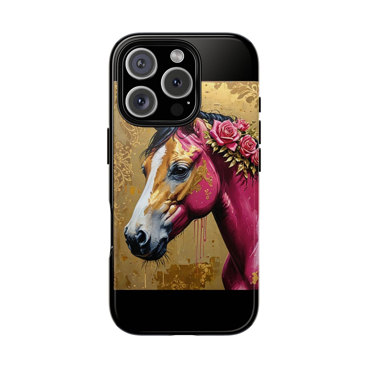 Phone Case - Elegant Horse Damask Design
