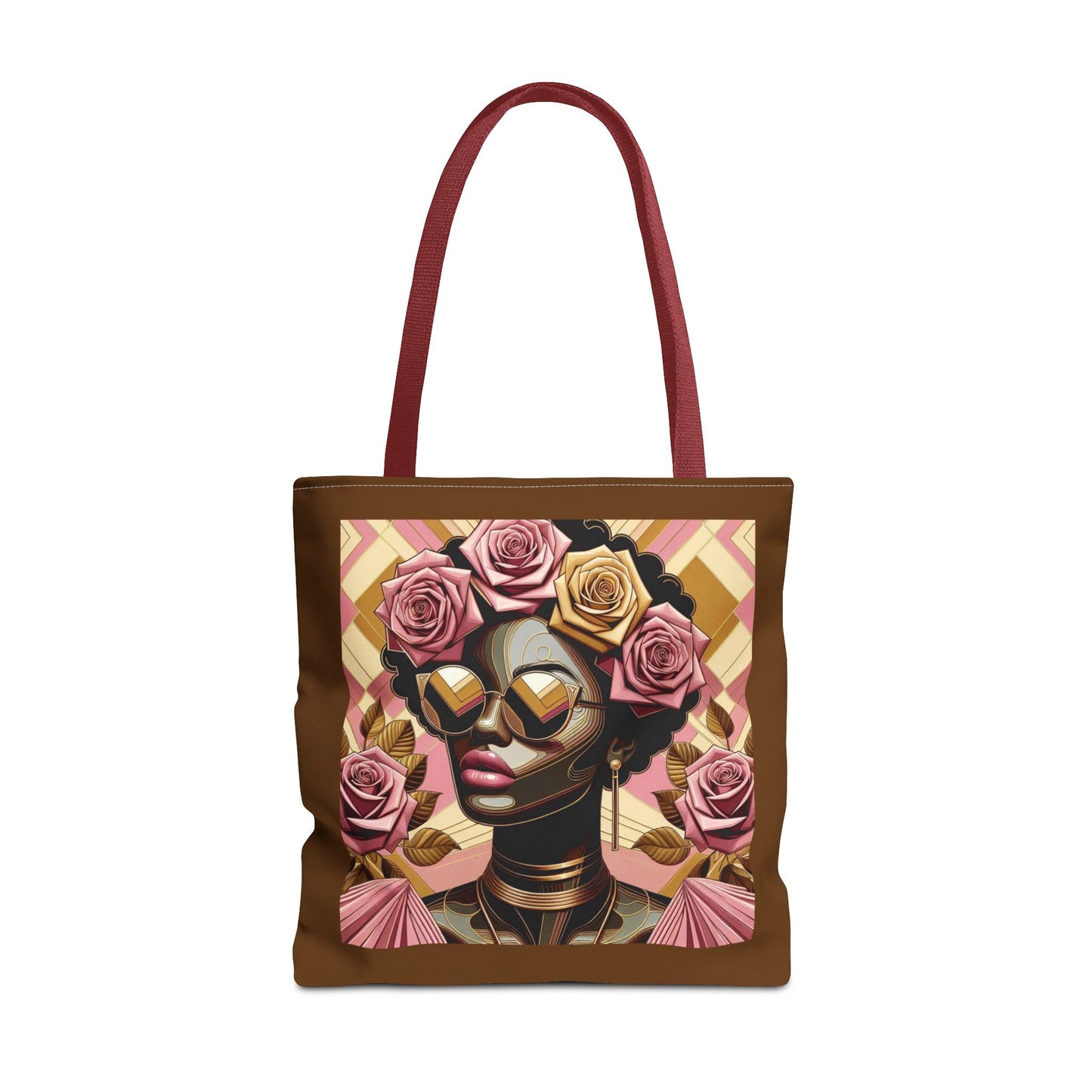 Chic Floral Tote Bag - Fashionable Everyday Accessory, Gift for Her, Boho Style, Shopping Bag, Eco-Friendly Carryall - Pink Roses Lady