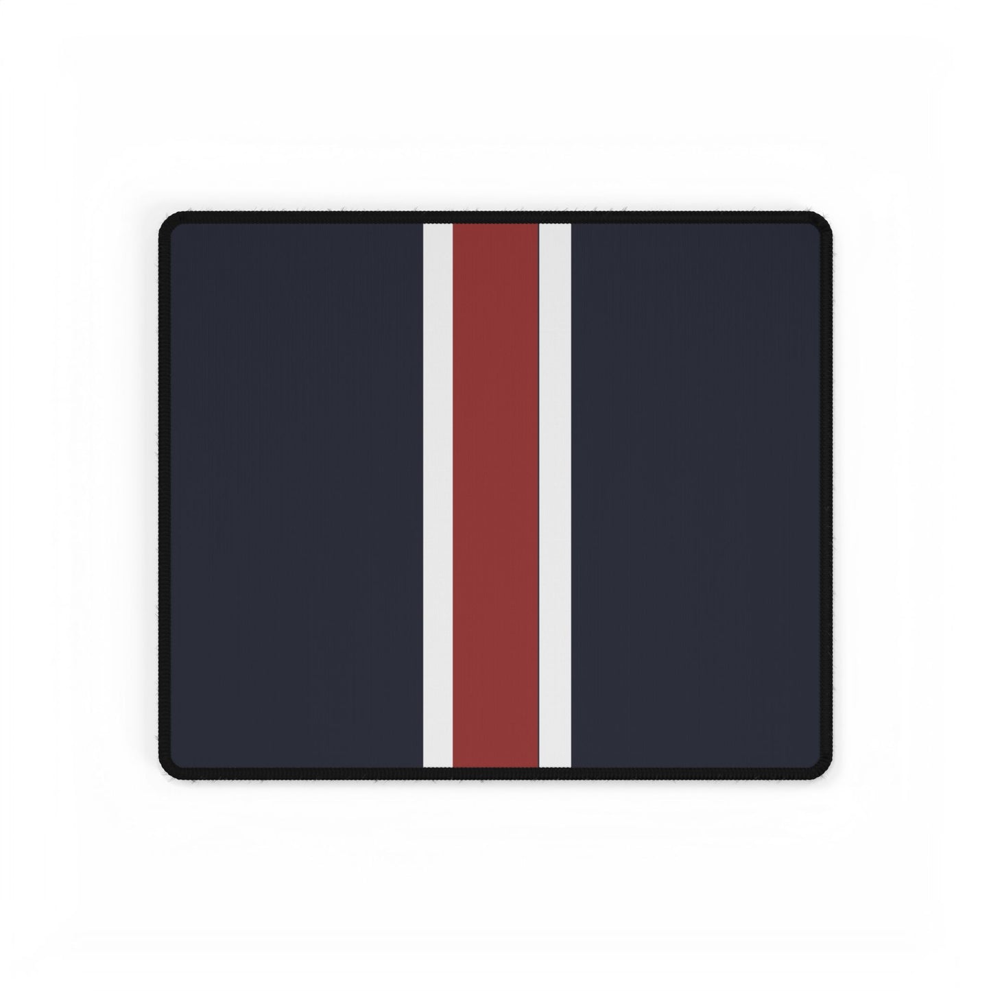 Lunar Midnight & Red-White Striped Stylish Desk Mats for Home Office, Minimalist Desk Accessories, Customizable Workspaces, Perfect Students Gift