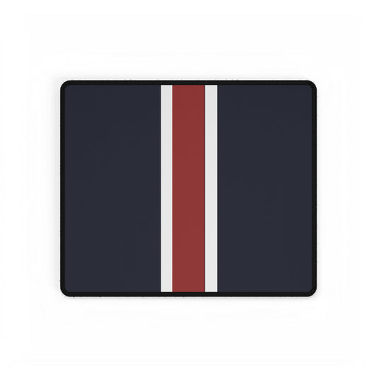 Lunar Midnight & Red-White Striped Stylish Desk Mats for Home Office, Minimalist Desk Accessories, Customizable Workspaces, Perfect Students Gift