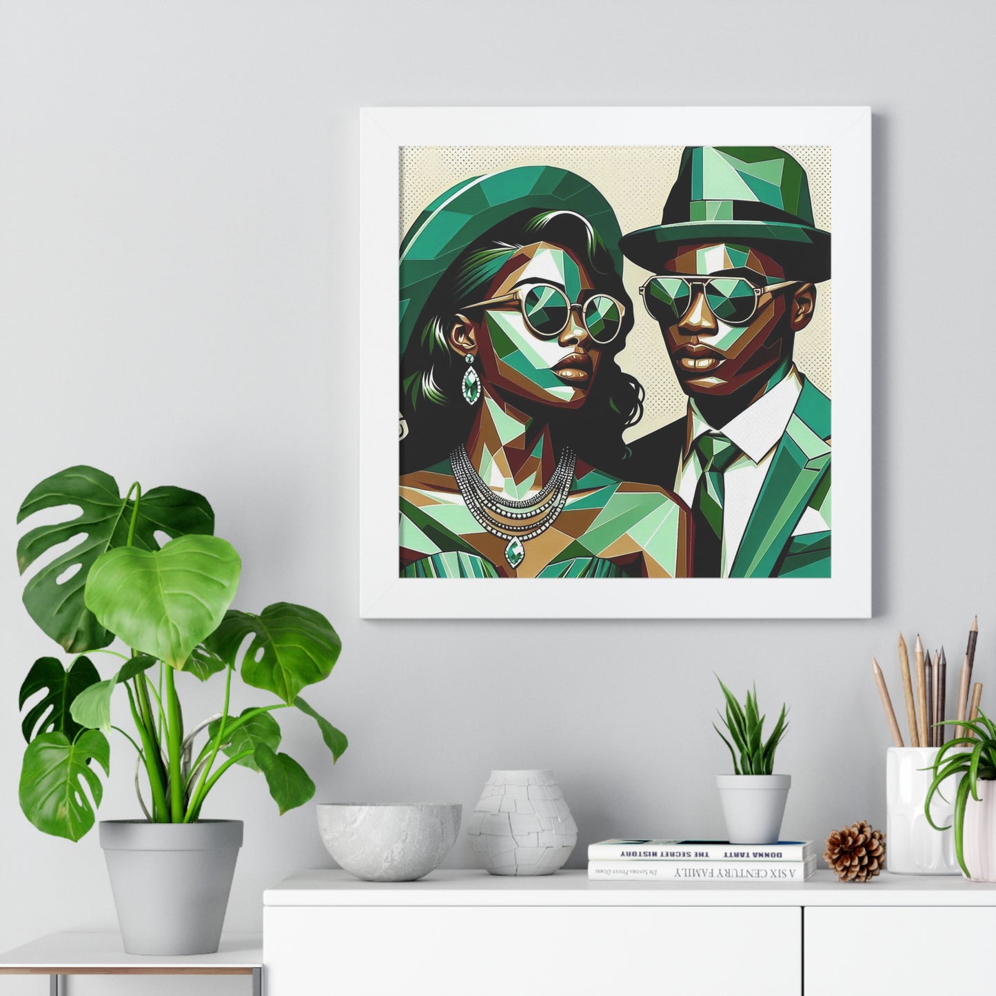 Stylish Framed Vertical Poster - Modern Art for Home Decor - "Built to Lead. Born to Inspire."