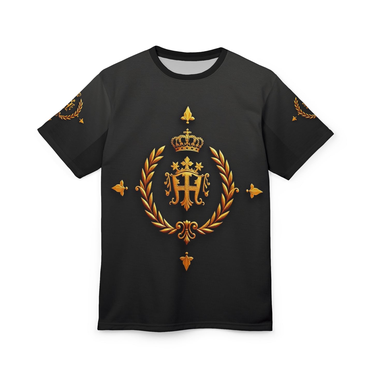 Royal Emblem Unisex Tee, Gold Crown T-Shirt, Unique Fashion Apparel, Casual Streetwear Top, Stylish Gift for Men and Women - Gold Crest