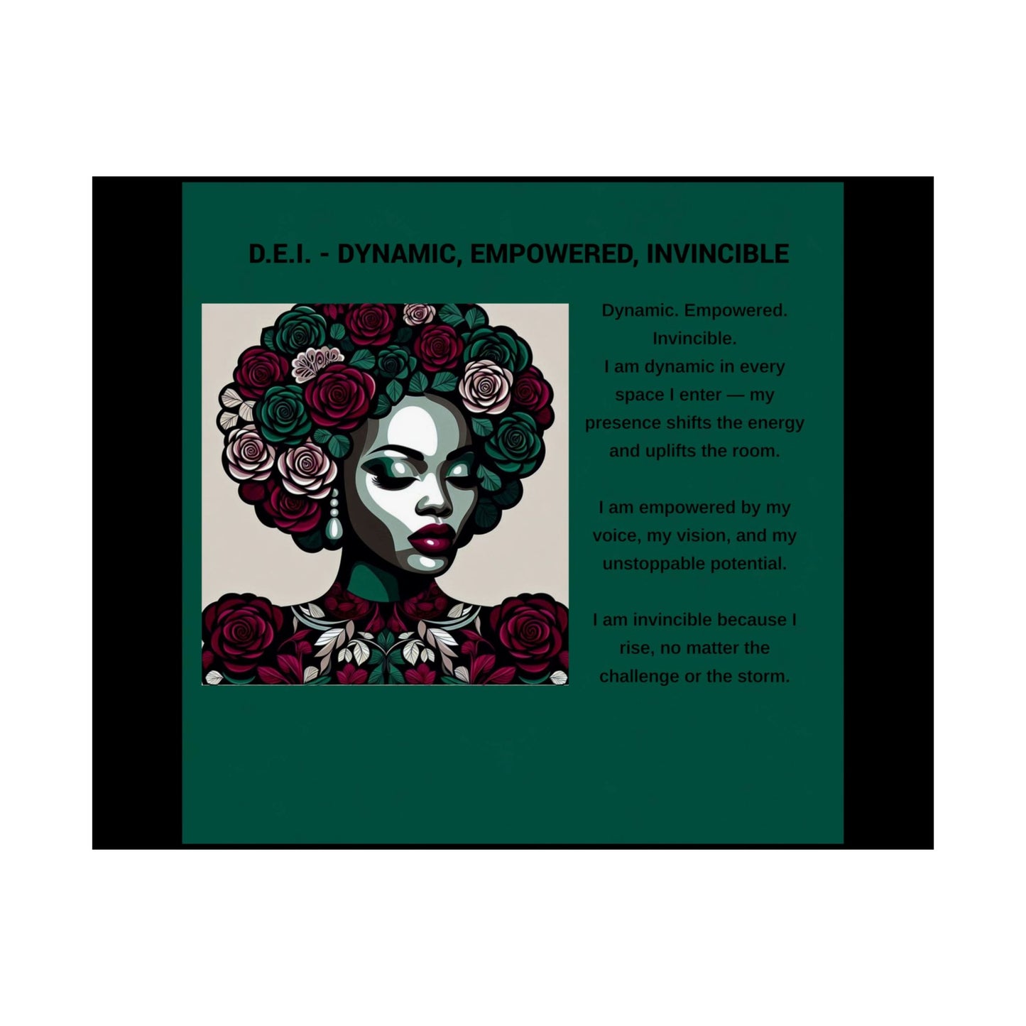 Empowered Feminine Wall Art Poster - Dynamic, Empowered & Invincible Design