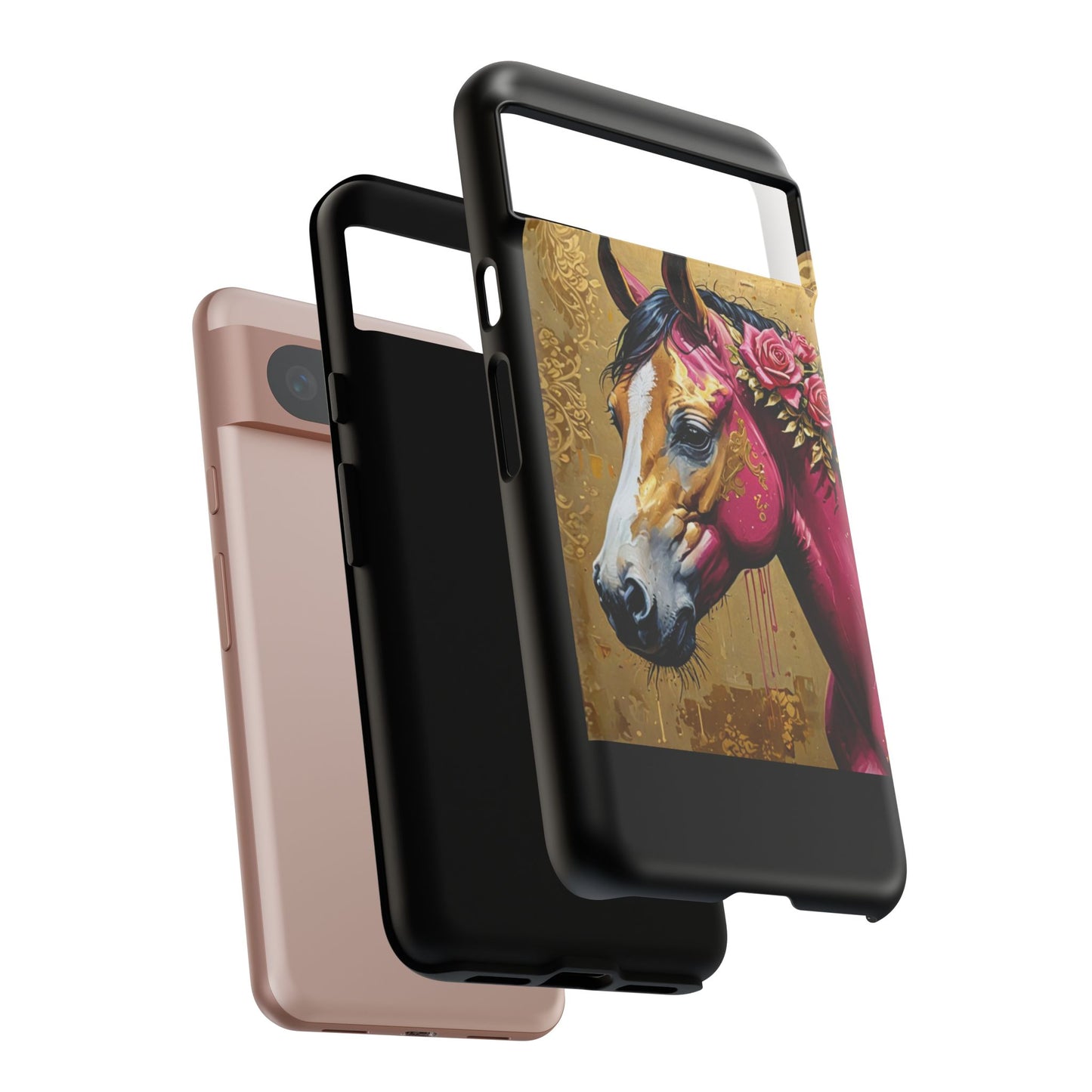 Phone Case - Elegant Horse Damask Design
