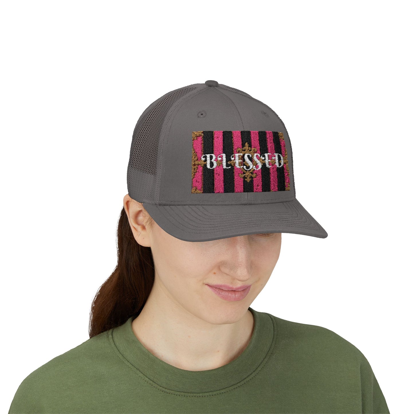 Blessed Snapback Trucker Cap, Inspirational Hat, Casual Headwear, Faith-Based Gift, Trendy Accessory, Ideal for Daily Wear