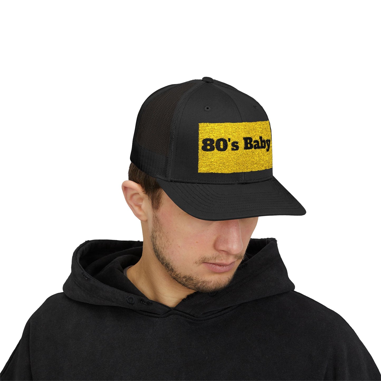80's Baby Gold Snapback Trucker Cap - Retro Style Hat, Vintage Cap, Perfect for 80's Themed Parties, Gifts for Nostalgic Friends, Summer Fun
