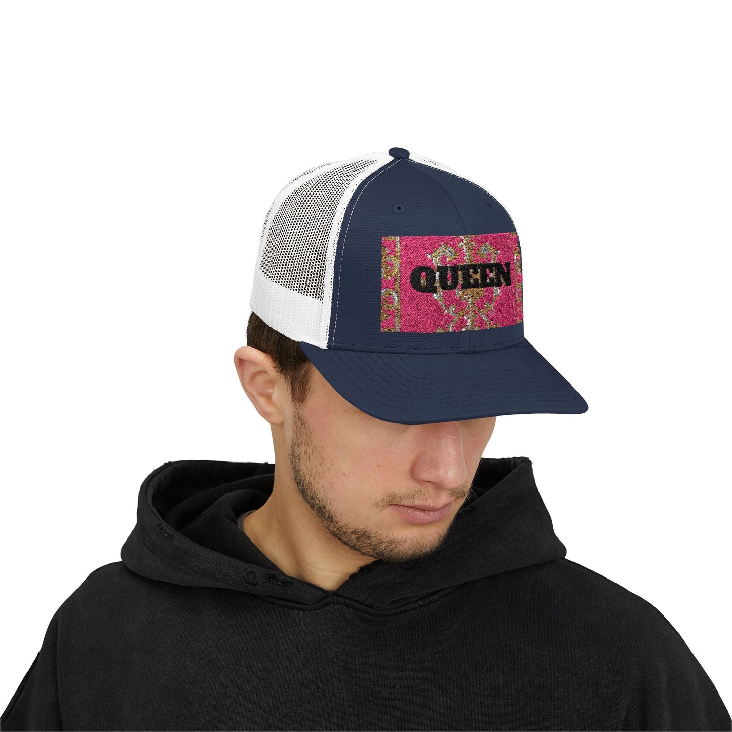 Queen Sparkle Snapback Trucker Cap | Trendy Fashion Hat | Perfect Gift for Festivals, Parties, Summer Vibes, Outdoor Adventures, Unique Style